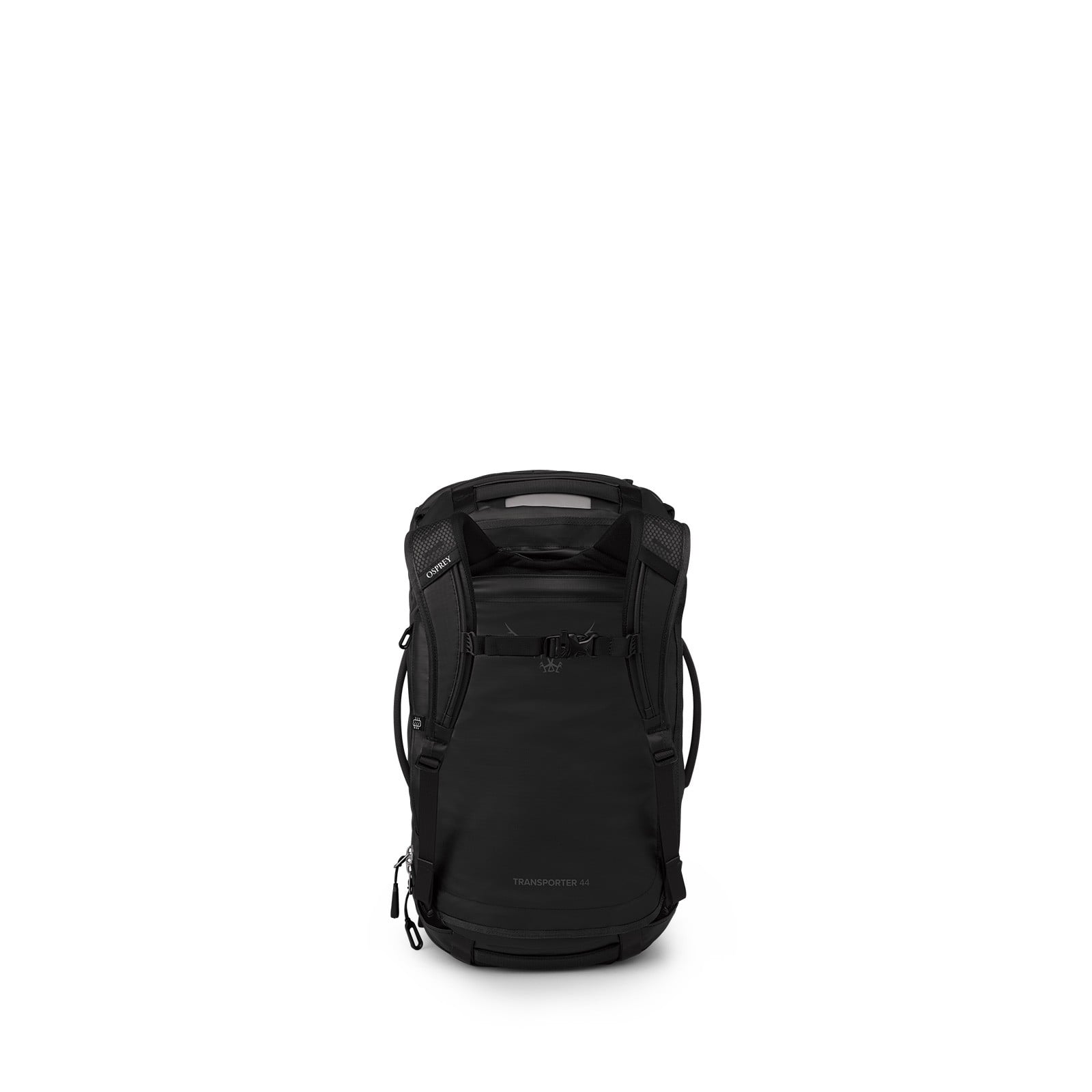 Osprey Transporter Squffel 44L in Raven Black Black — back view
