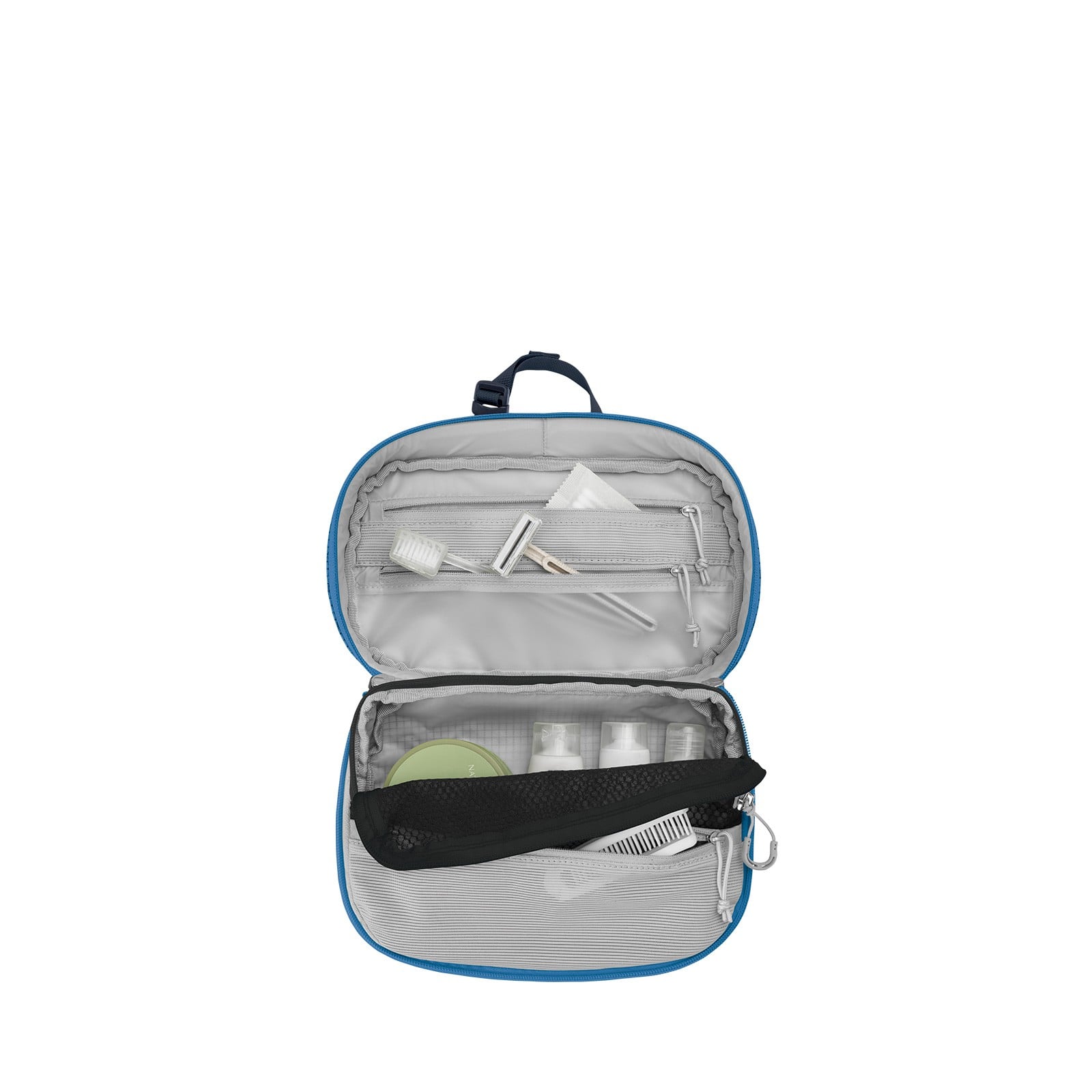 Osprey Transporter Toiletry Kit 3.5L in Blue Flame / Nocturnal Blue — angle view 3