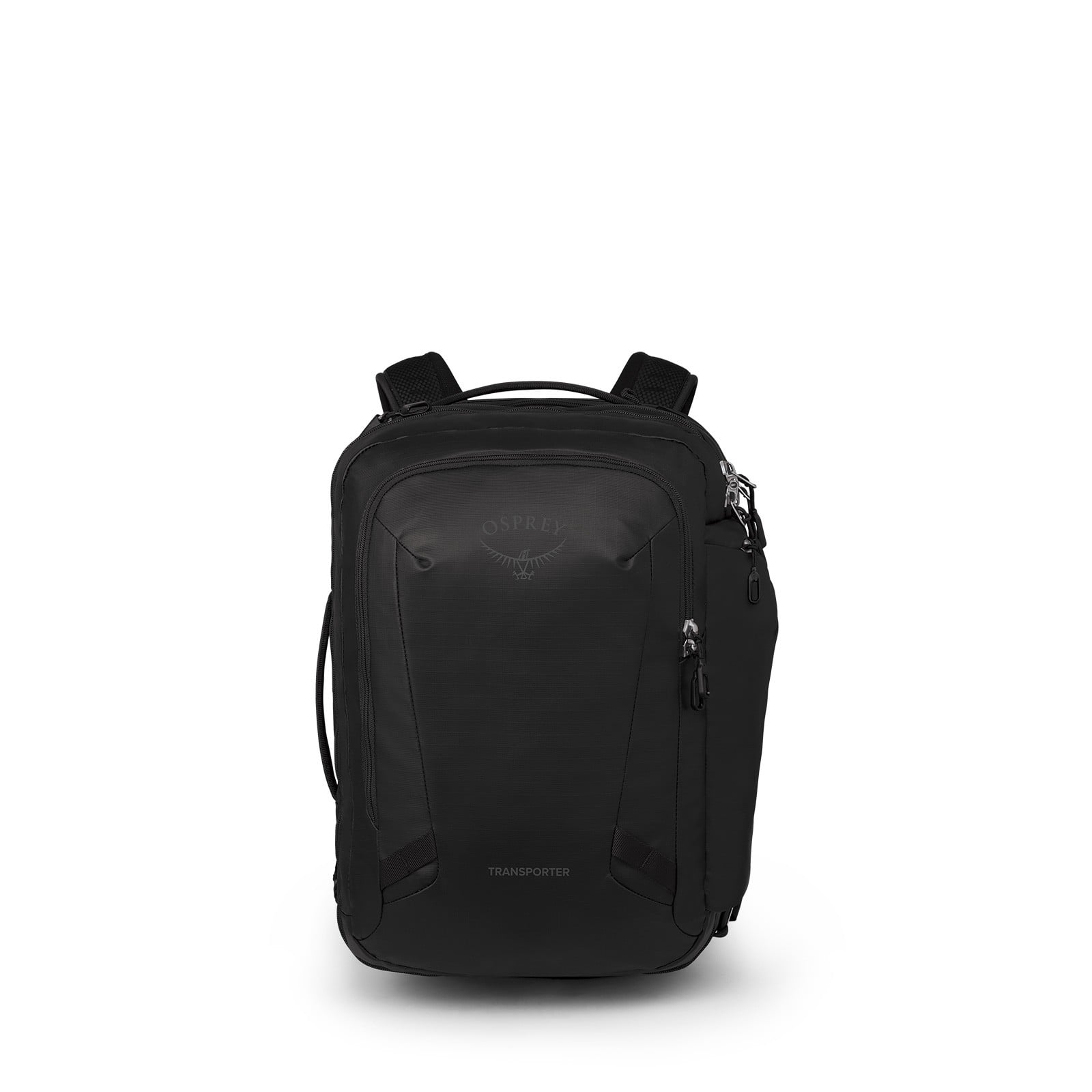 Osprey Transporter Travel Pack 36L in Raven Black/Black — front view