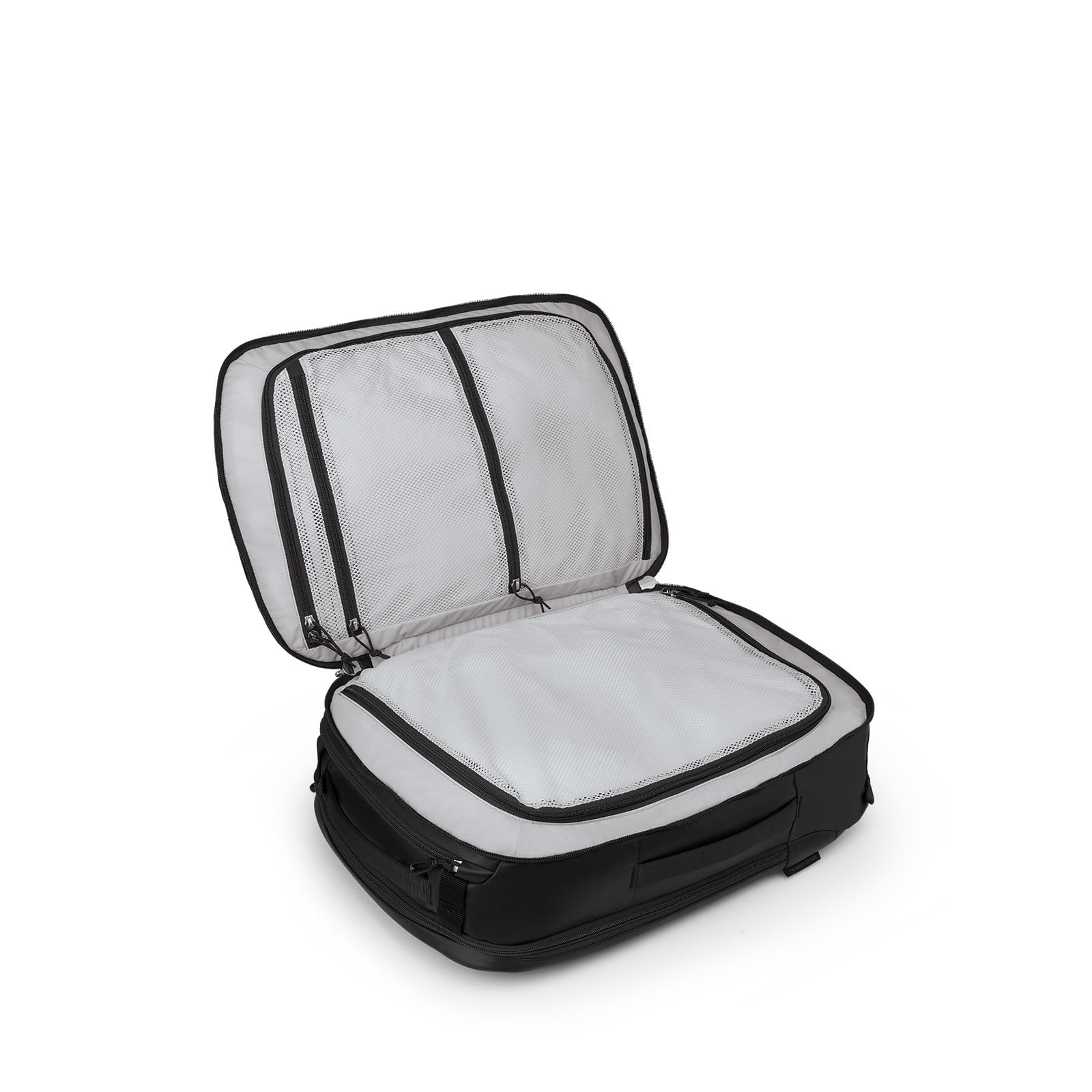 Osprey Transporter Travel Pack 36L in Raven Black/Black — angle view 4