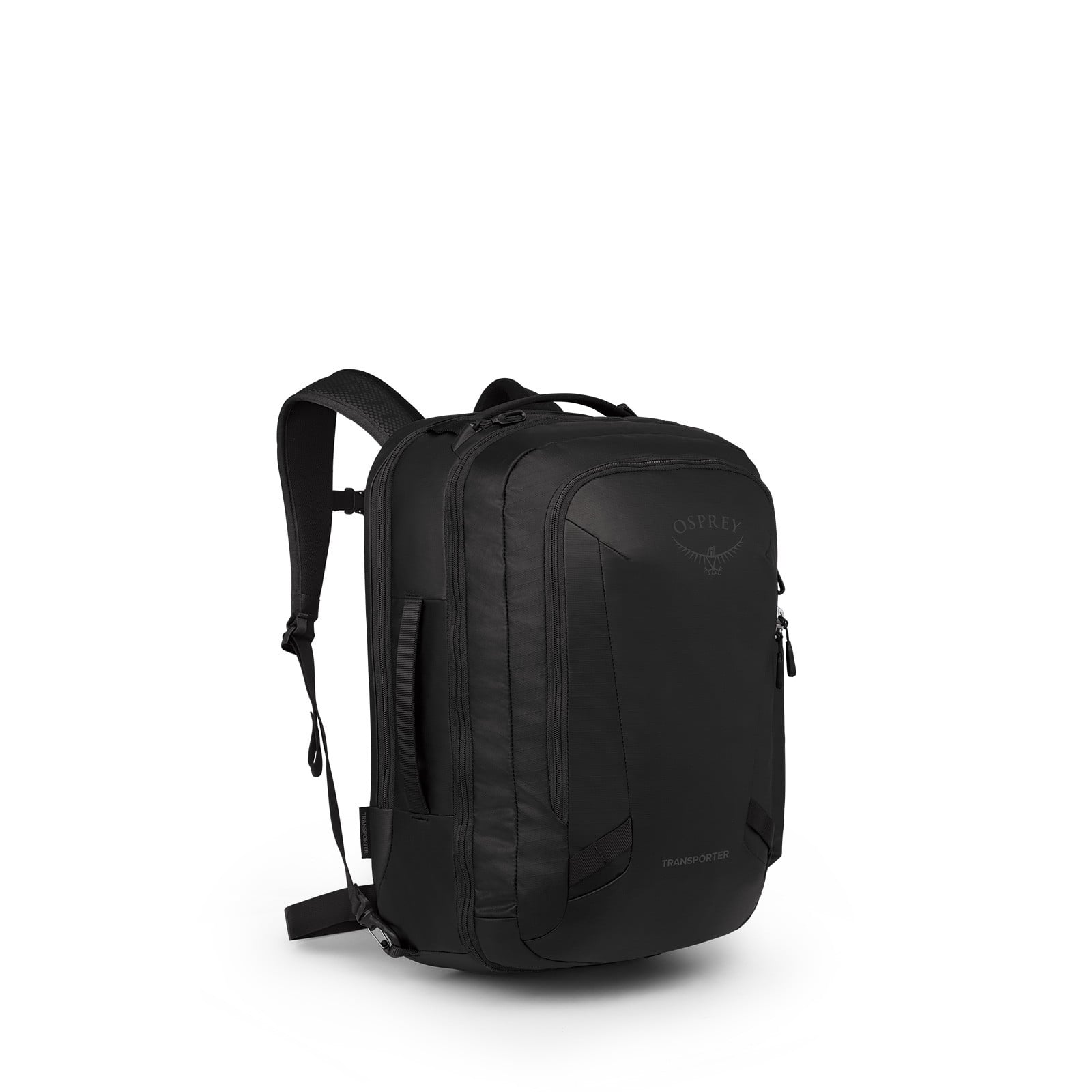 Osprey Transporter Travel Pack 36L in Raven Black/Black — angle view 2