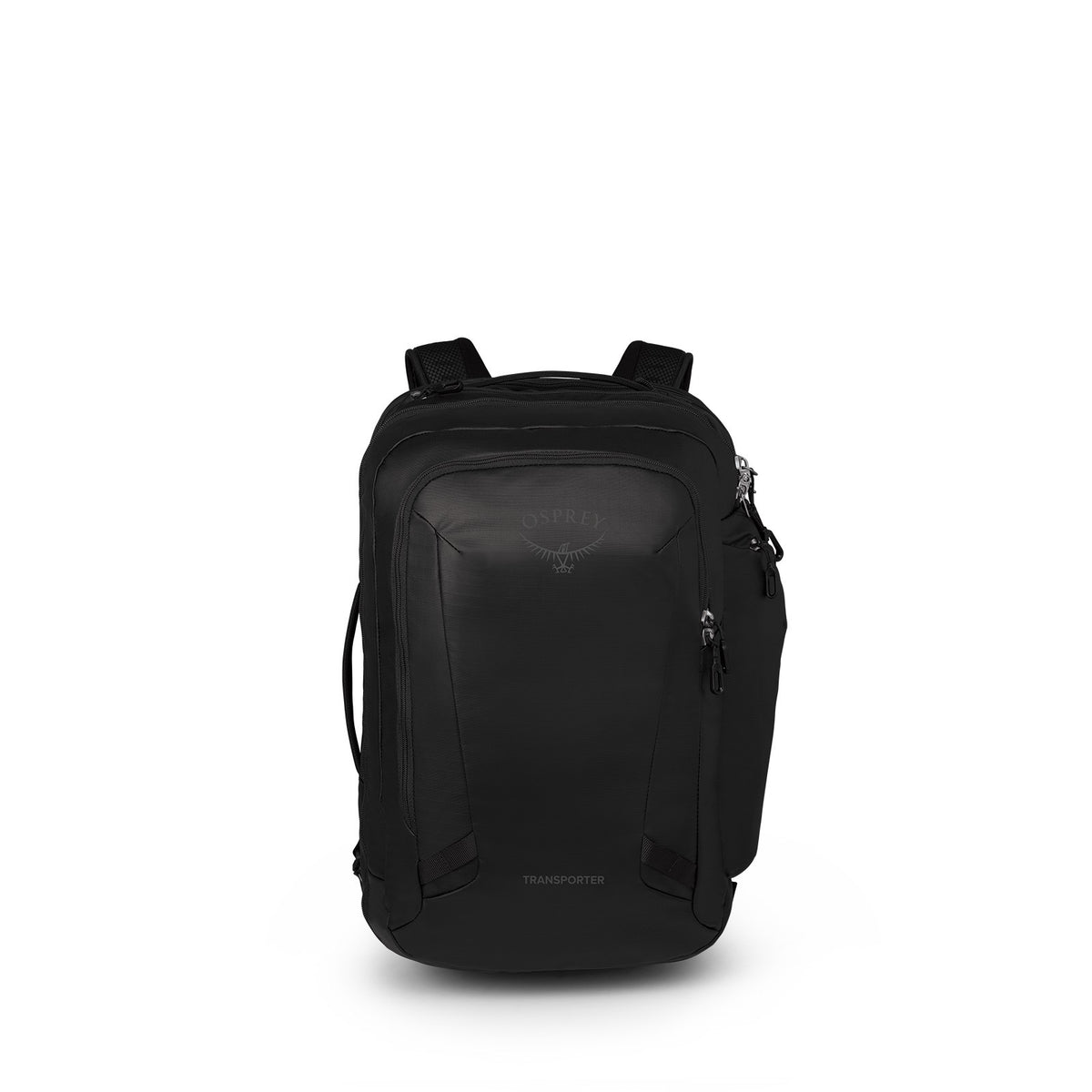 Osprey Transporter Travel Pack 44L in Black — front view