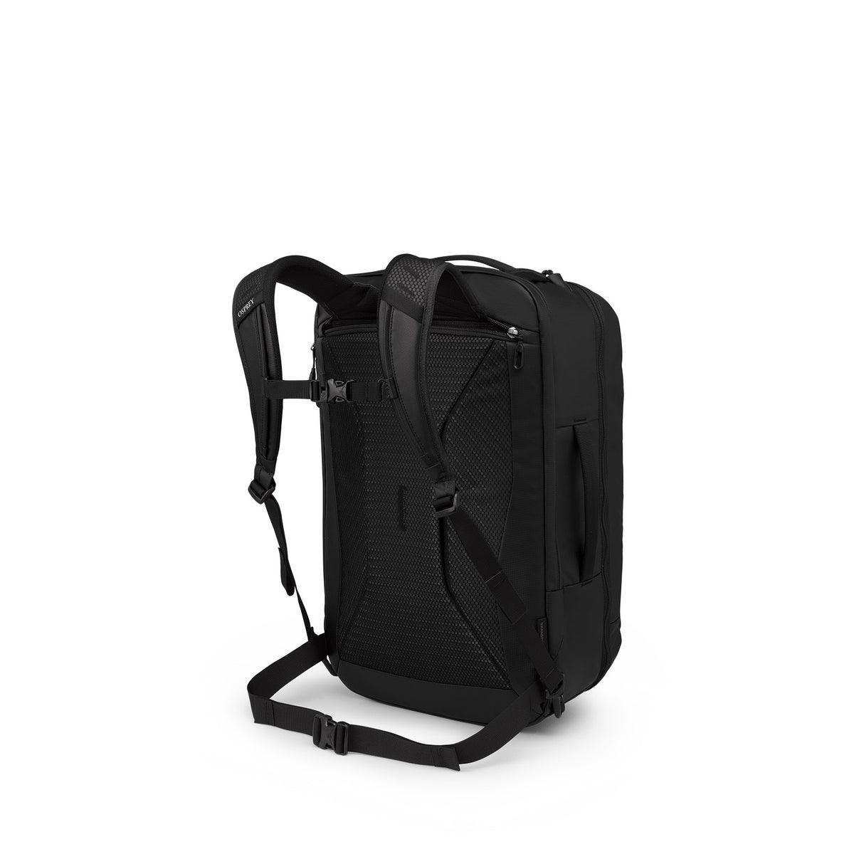 Osprey Transporter Travel Pack 44L in Black — back view