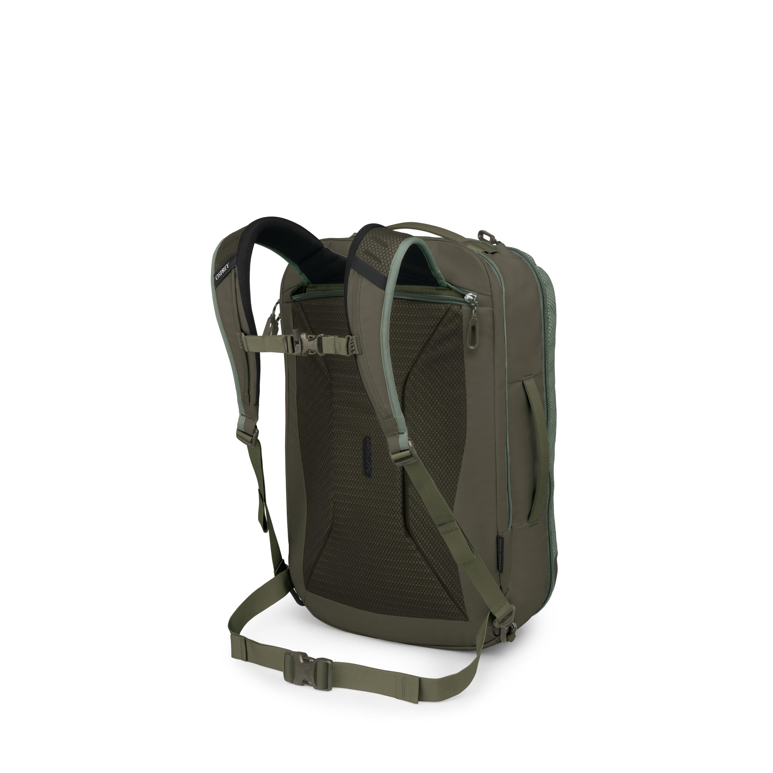 Osprey Transporter Travel Pack 36L in Pine Leaf/Earl Grey — angle view 3
