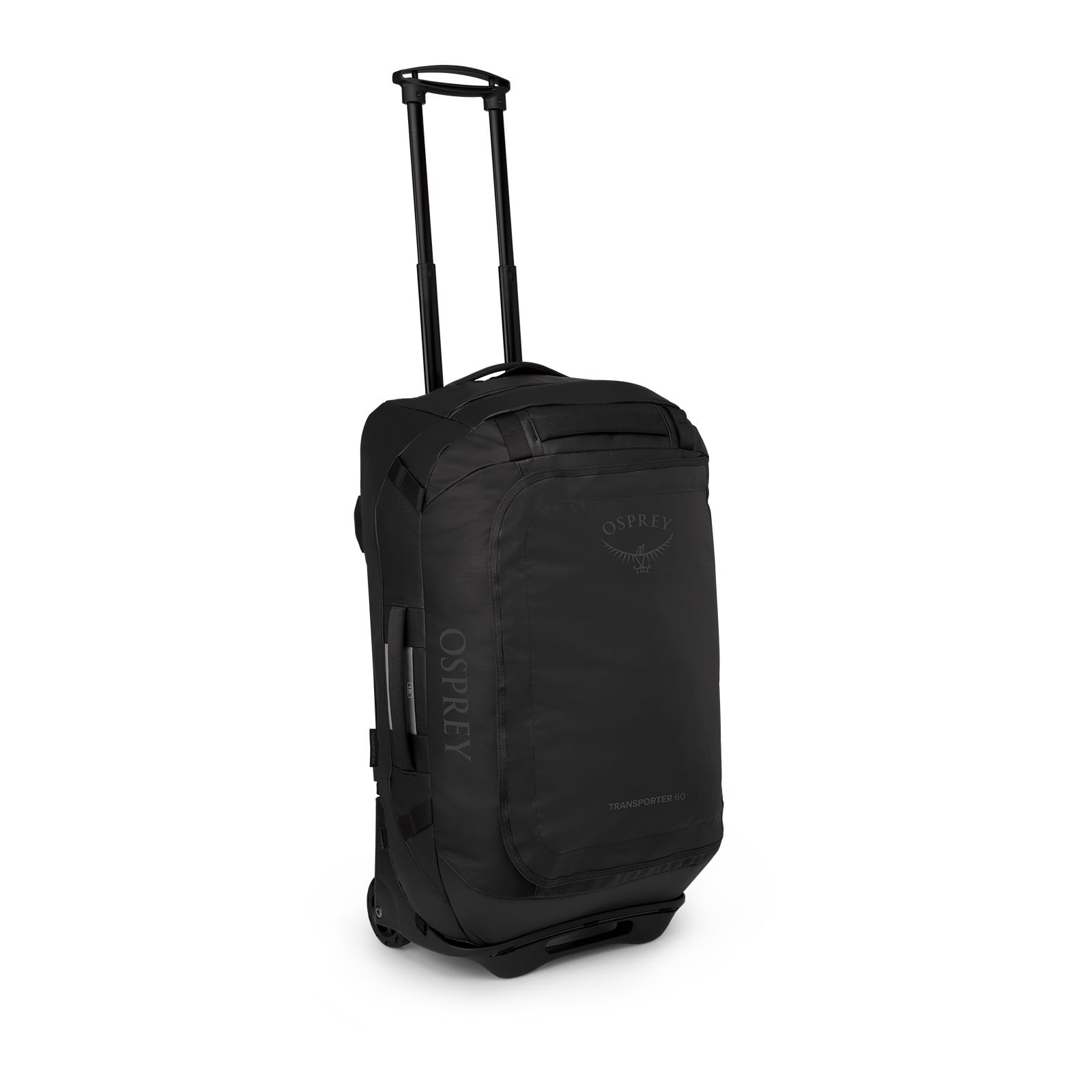 Osprey Transporter Wheeled Duffel 60L in Raven Black/Black — angle view 2