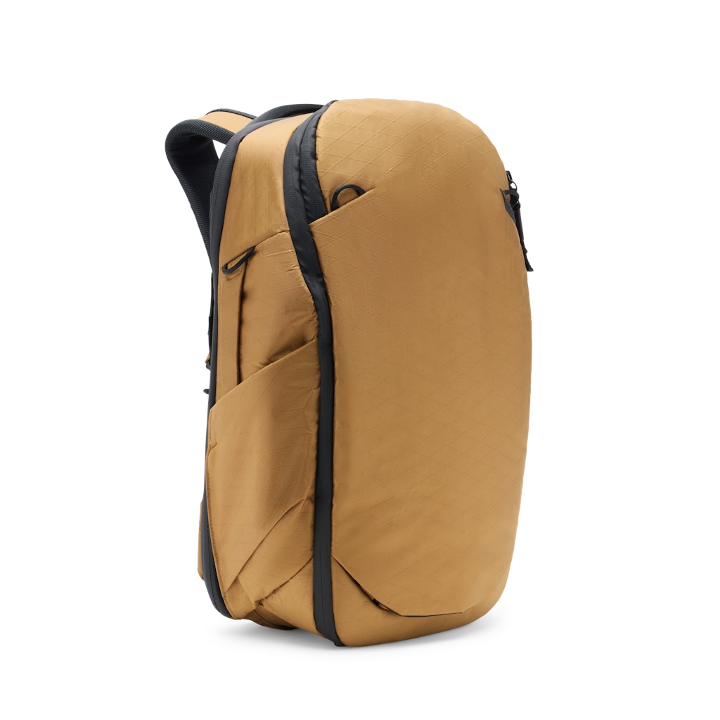 Peak Design Travel Backpack 30L in Coyote — side view