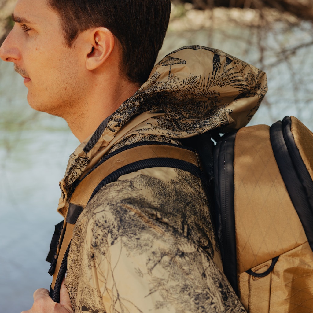 Peak Design Travel Backpack 30L in Coyote — lifestyle 2
