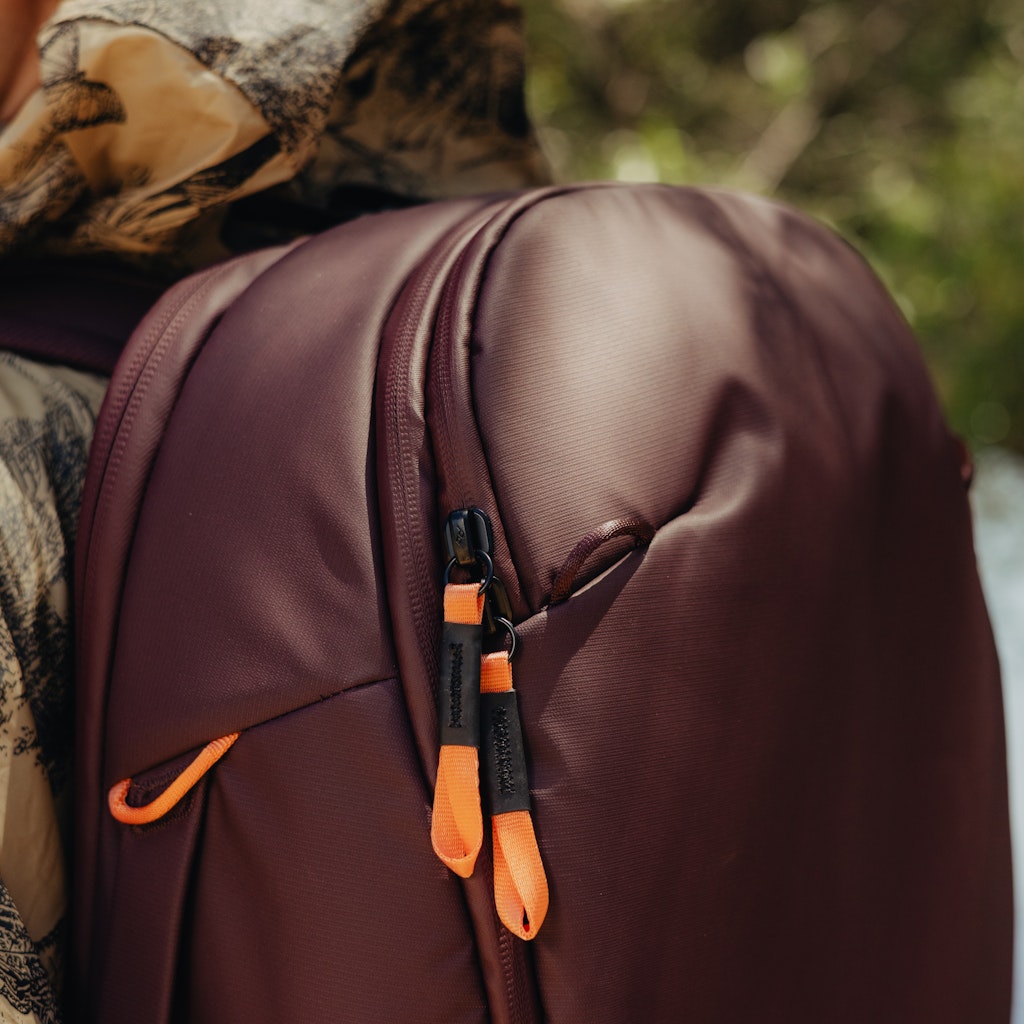 Peak Design Travel Backpack 30L in Eclipse — detail view