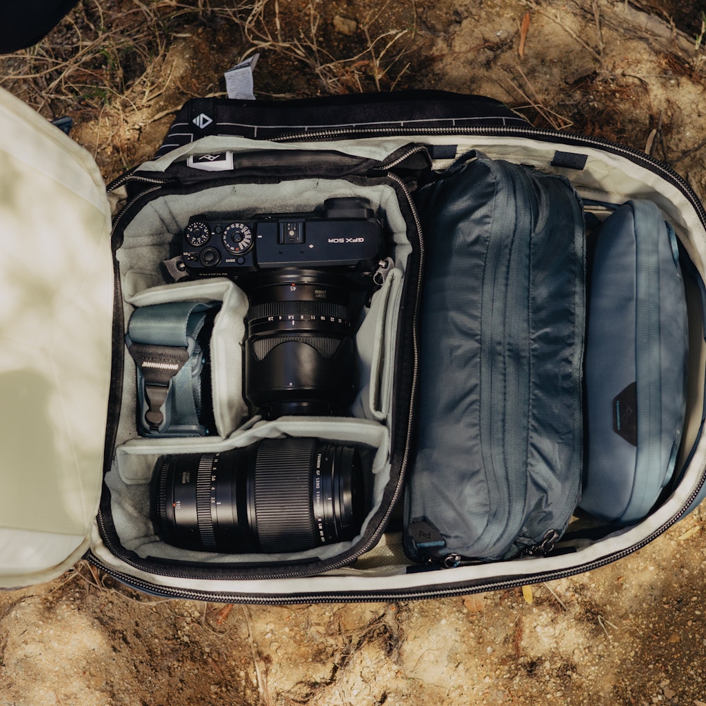 Peak Design Travel Backpack 30L in Ocean — interior view 3