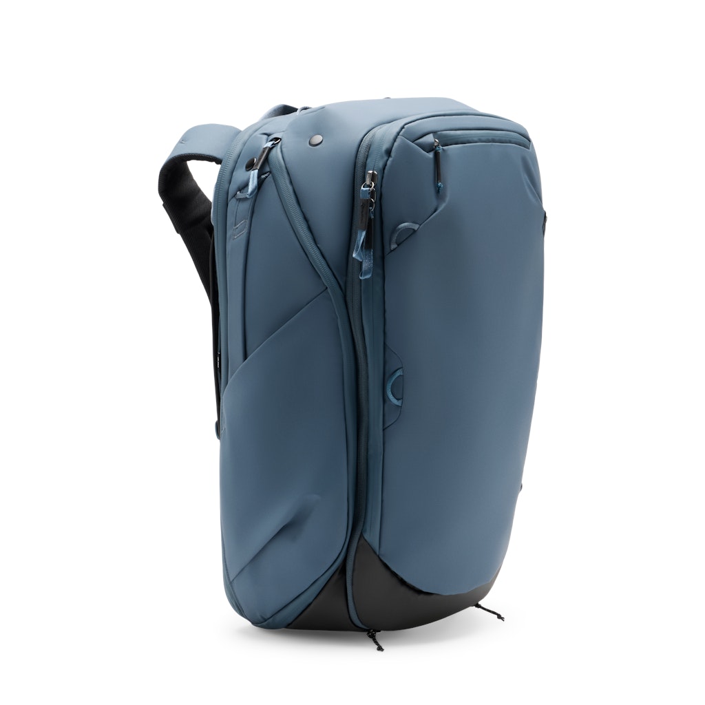 Peak Design Travel Backpack 45L in Ocean — side view