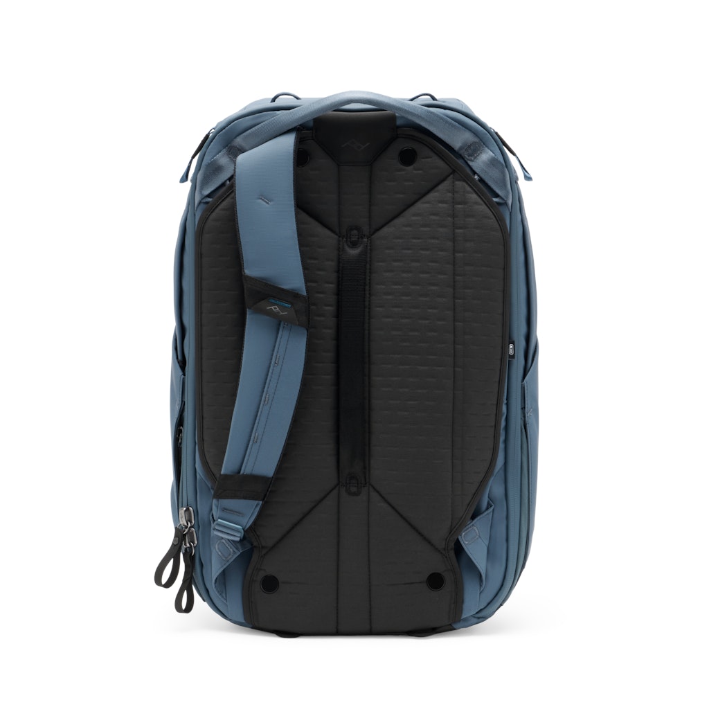 Peak Design Travel Backpack 45L in Ocean — back view
