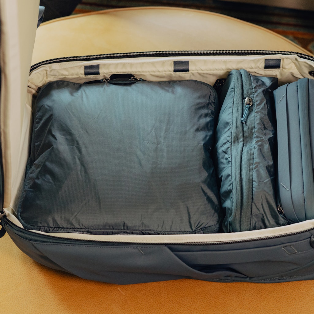 Peak Design Travel Backpack 45L in Ocean — interior view 2