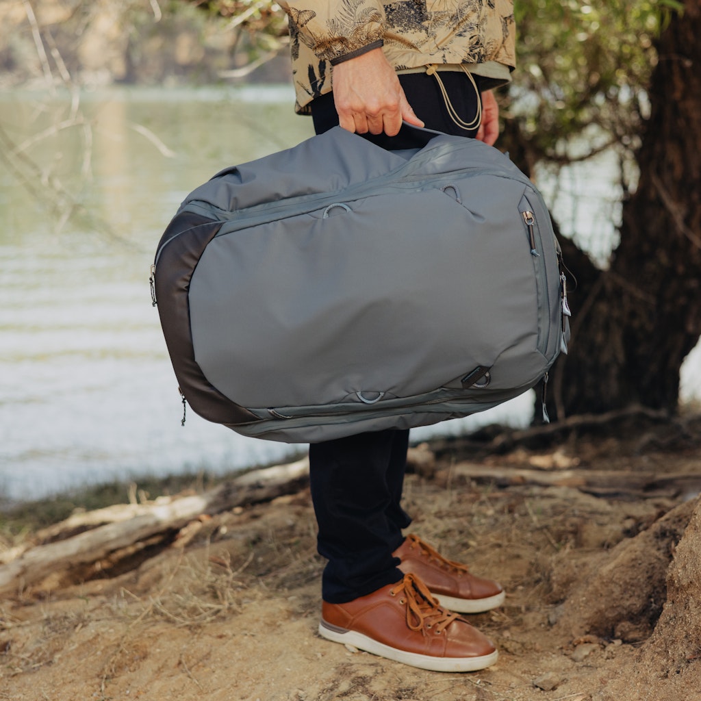 Peak Design Travel Backpack 45L in Ocean — lifestyle 2