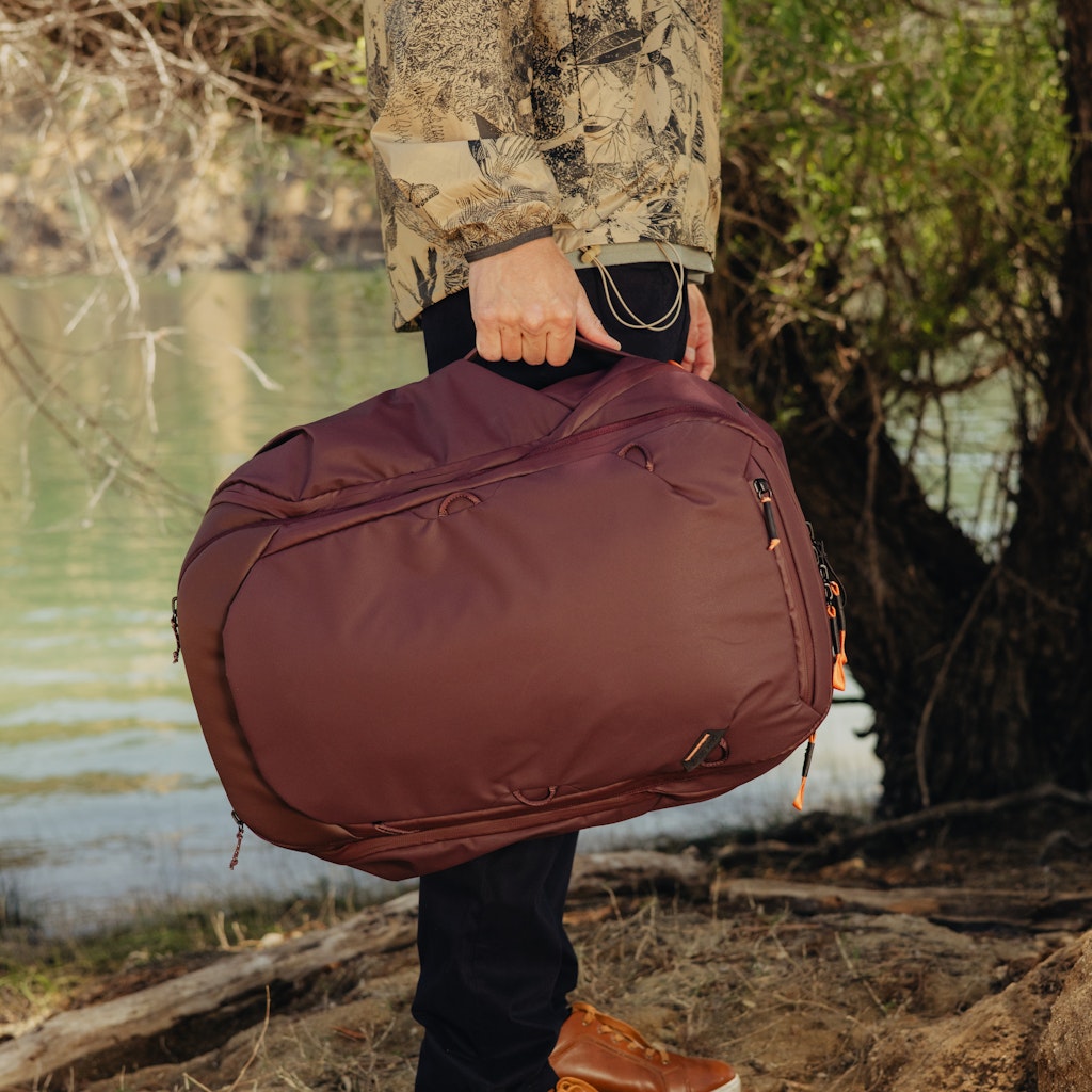 Peak Design Travel Backpack 45L in Eclipse — lifestyle 2