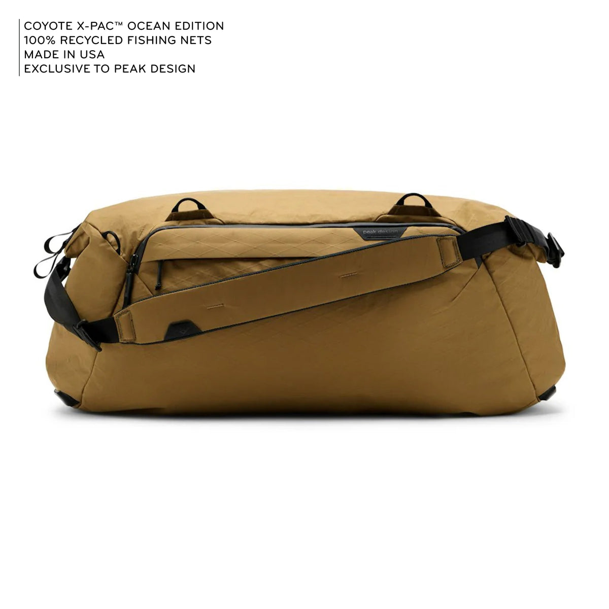 Peak Design Travel Duffel 50L in Coyote — angle view 2 # color_Coyote