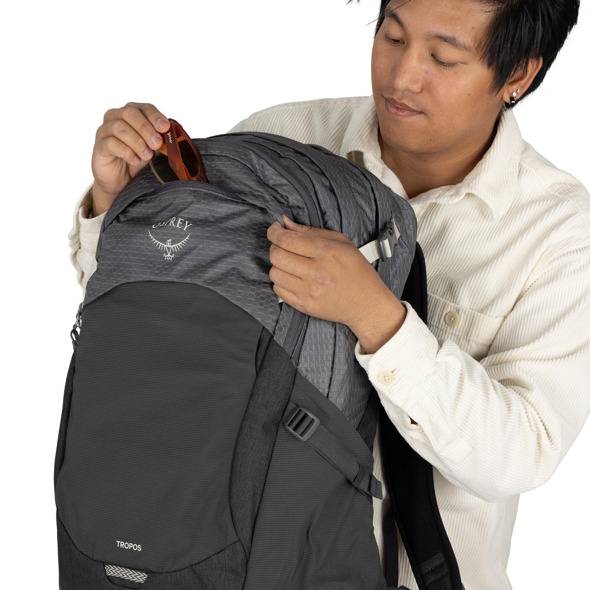 Osprey Tropos Backpack 32L in Phantom Grey Heather — detail view 2