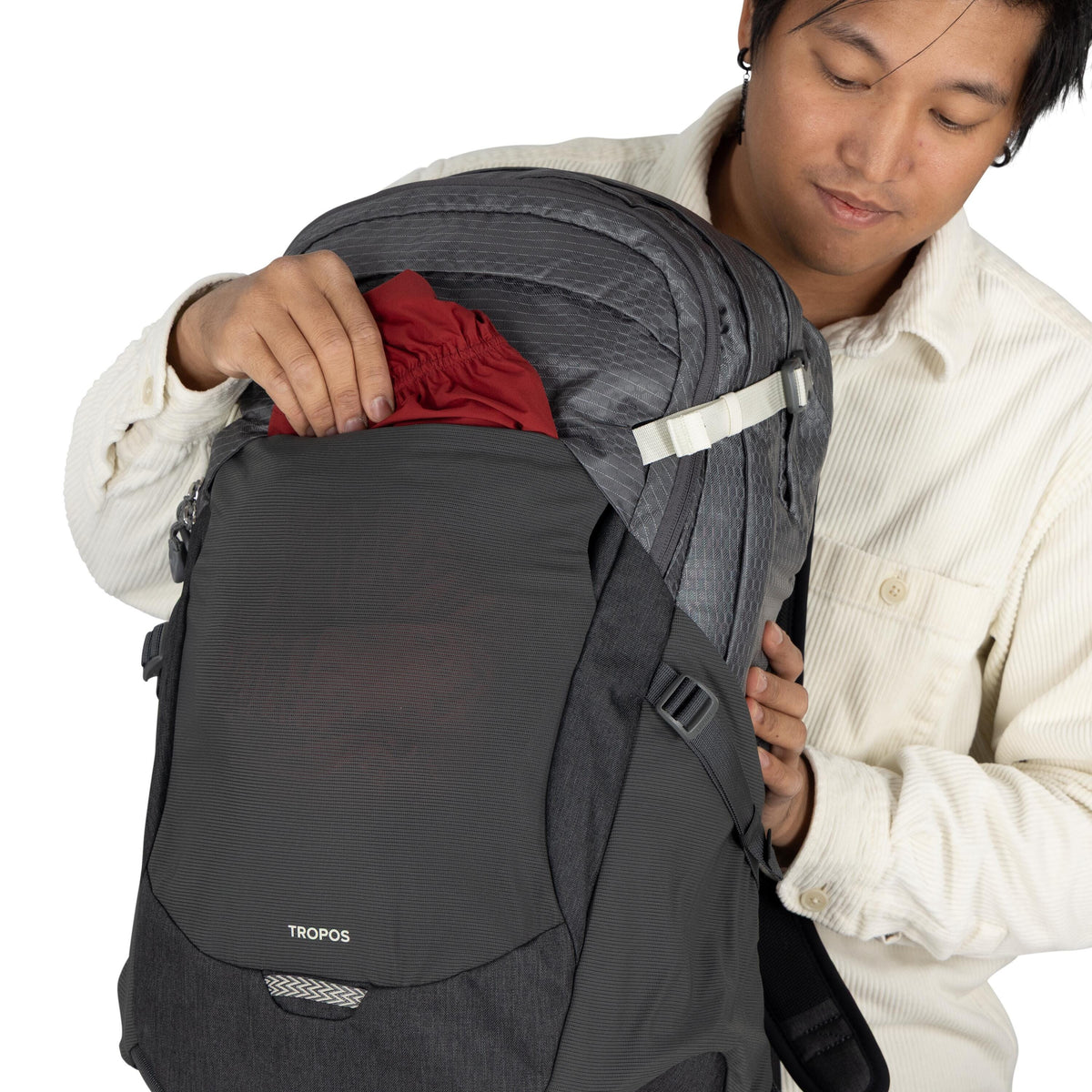 Osprey Tropos Backpack 32L in Phantom Grey Heather — detail view 4