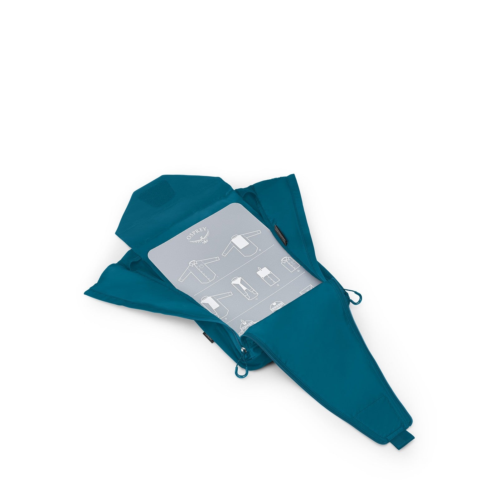 Osprey Ultralight Garment Folder 6L in Waterfront Blue — angle view 2