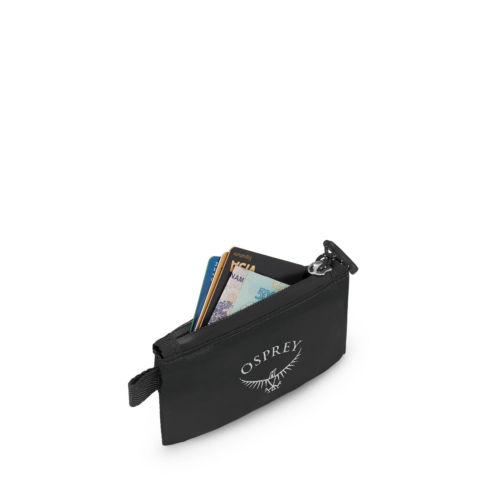 Osprey Ultralight Wallet in Black — angle view 2