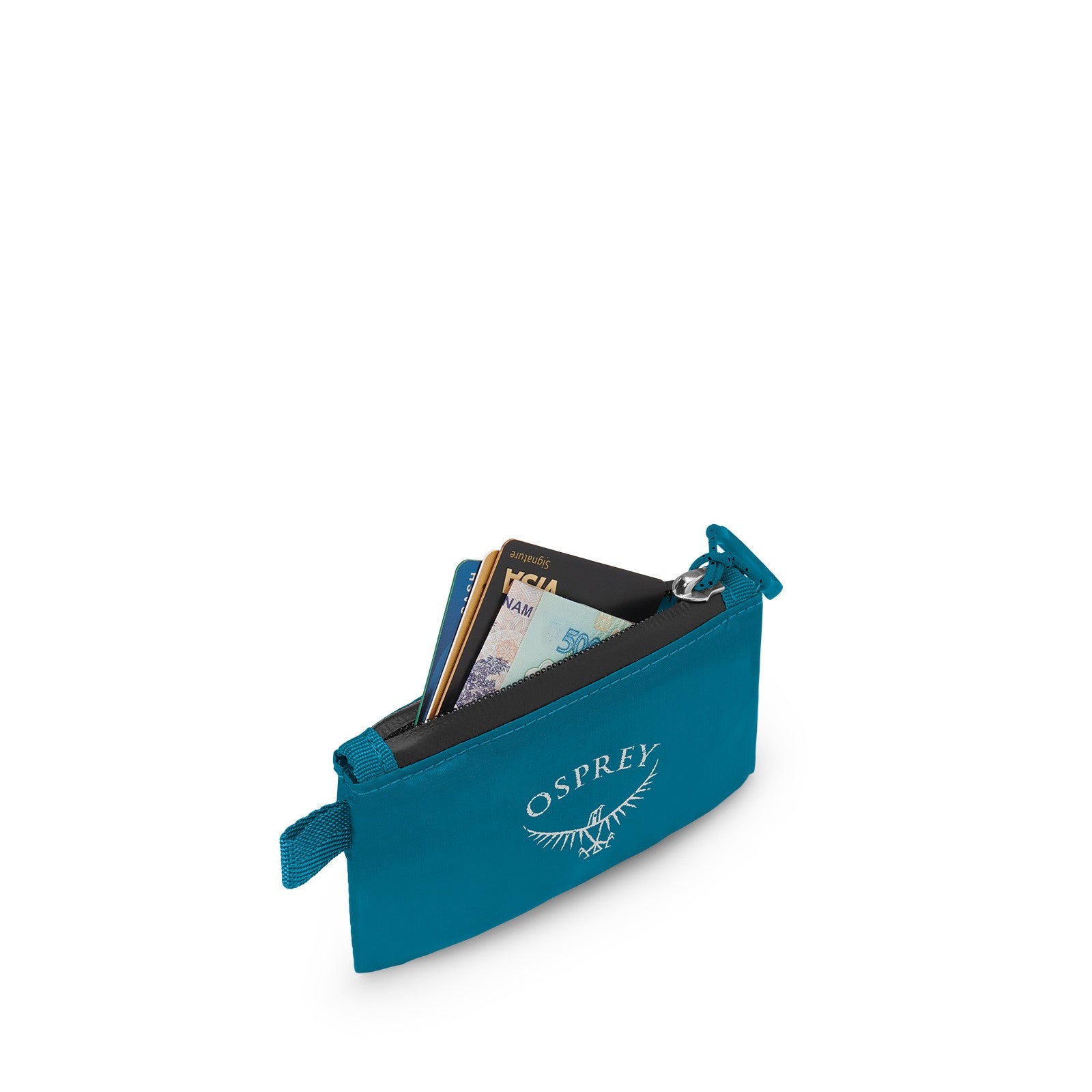 Osprey Ultralight Wallet in Waterfront Blue — angle view 2