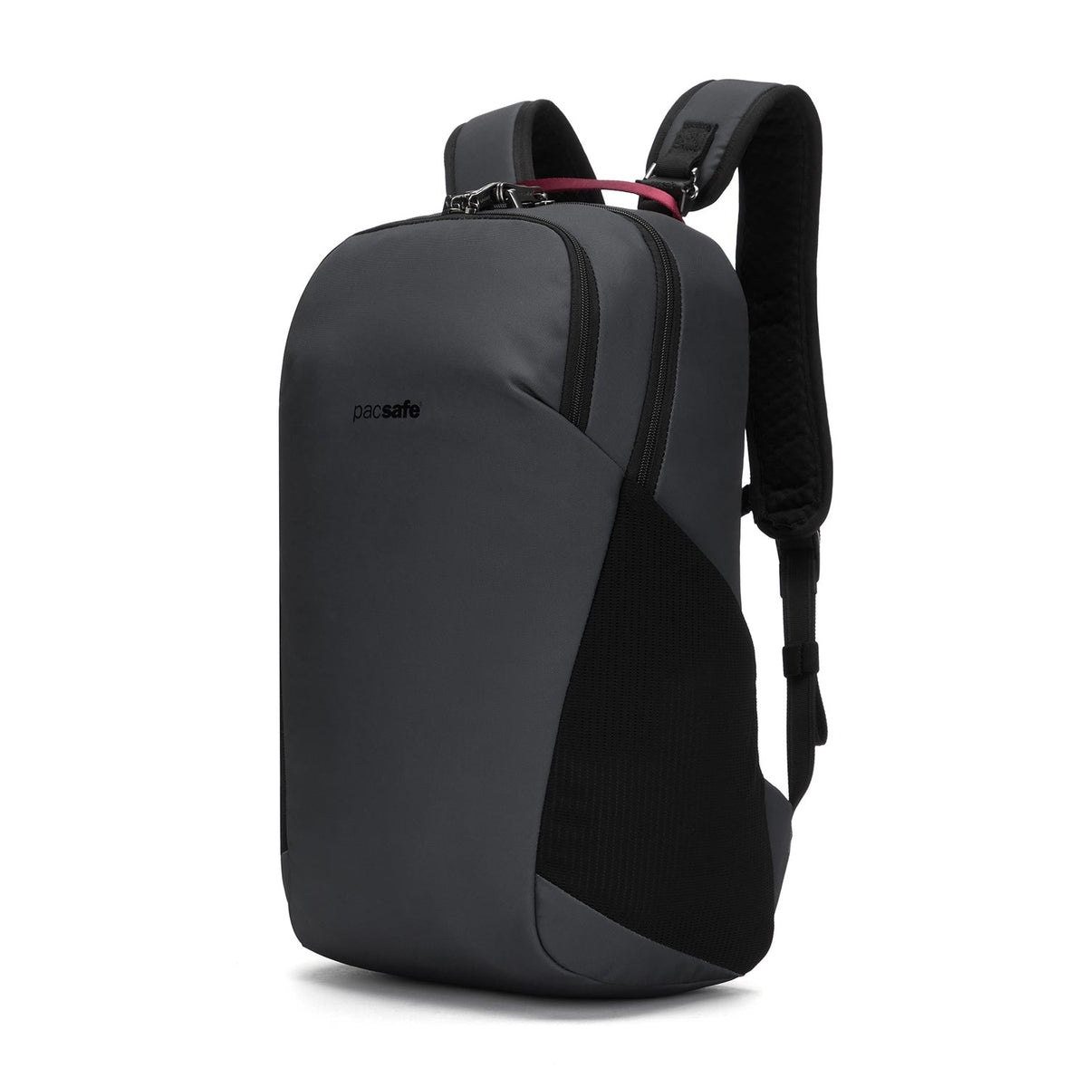 Pacsafe Vibe 20L Anti-Theft Backpack in Slate — angle view