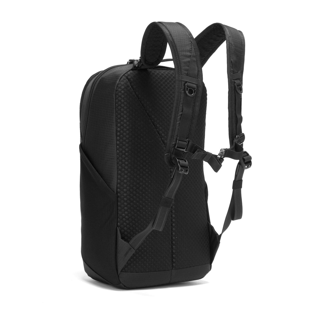 Pacsafe Vibe 20L Anti-Theft Backpack in Jet Black — side view