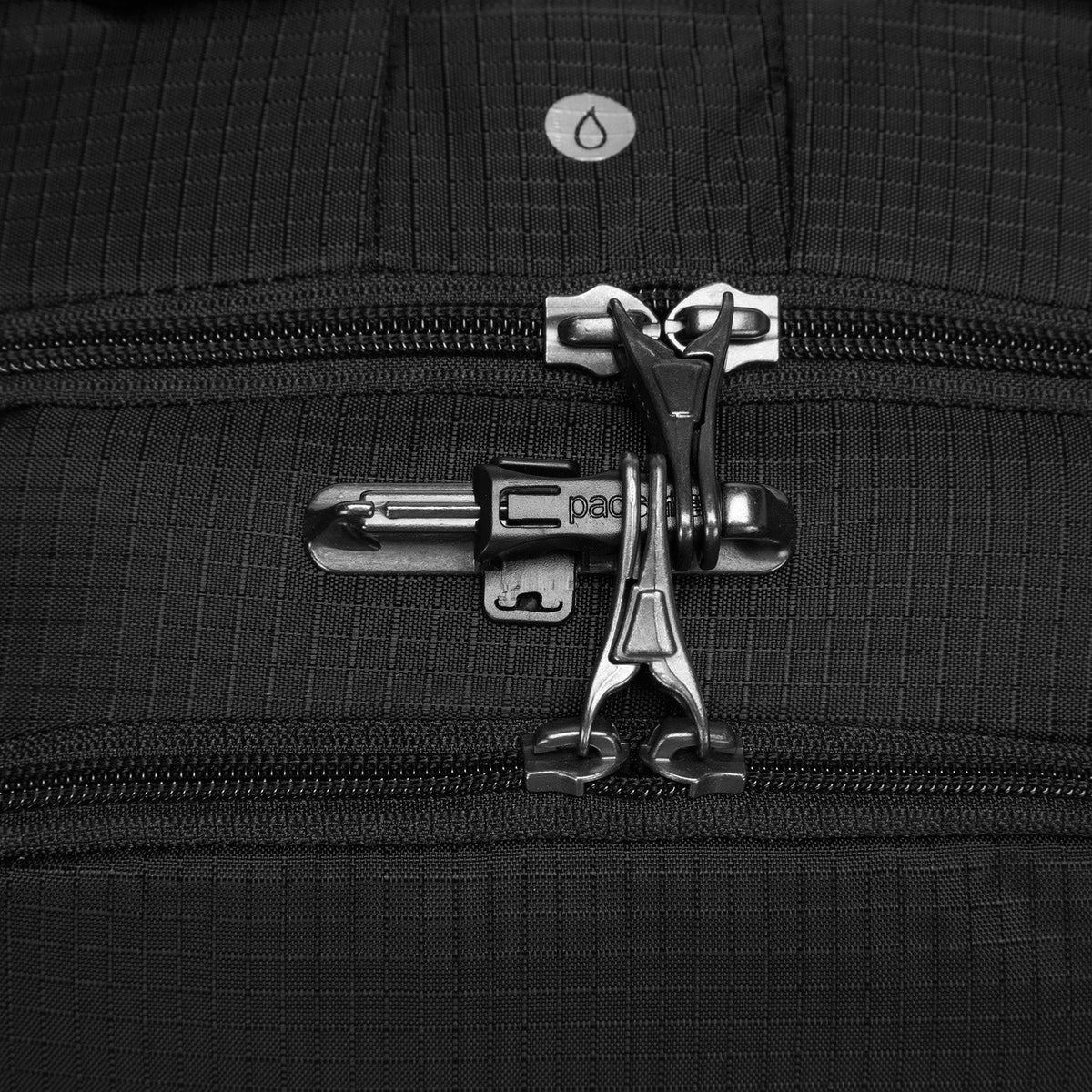 Pacsafe Vibe 20L Anti-Theft Backpack in Jet Black — detail view