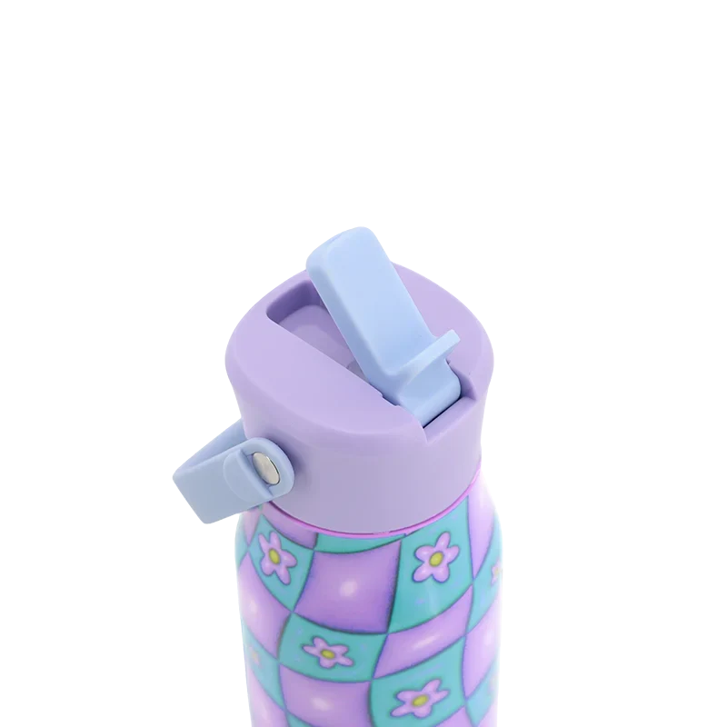 J World Flowee 14oz Insulated Water Bottle in Puffy Flower — detail view # color_Puffy Flower