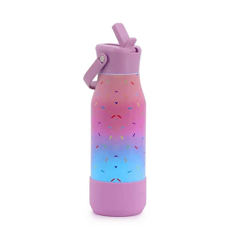 J World Flowee 22oz Insulated Water Bottle in Confetti — angle view 2 # color_Confetti