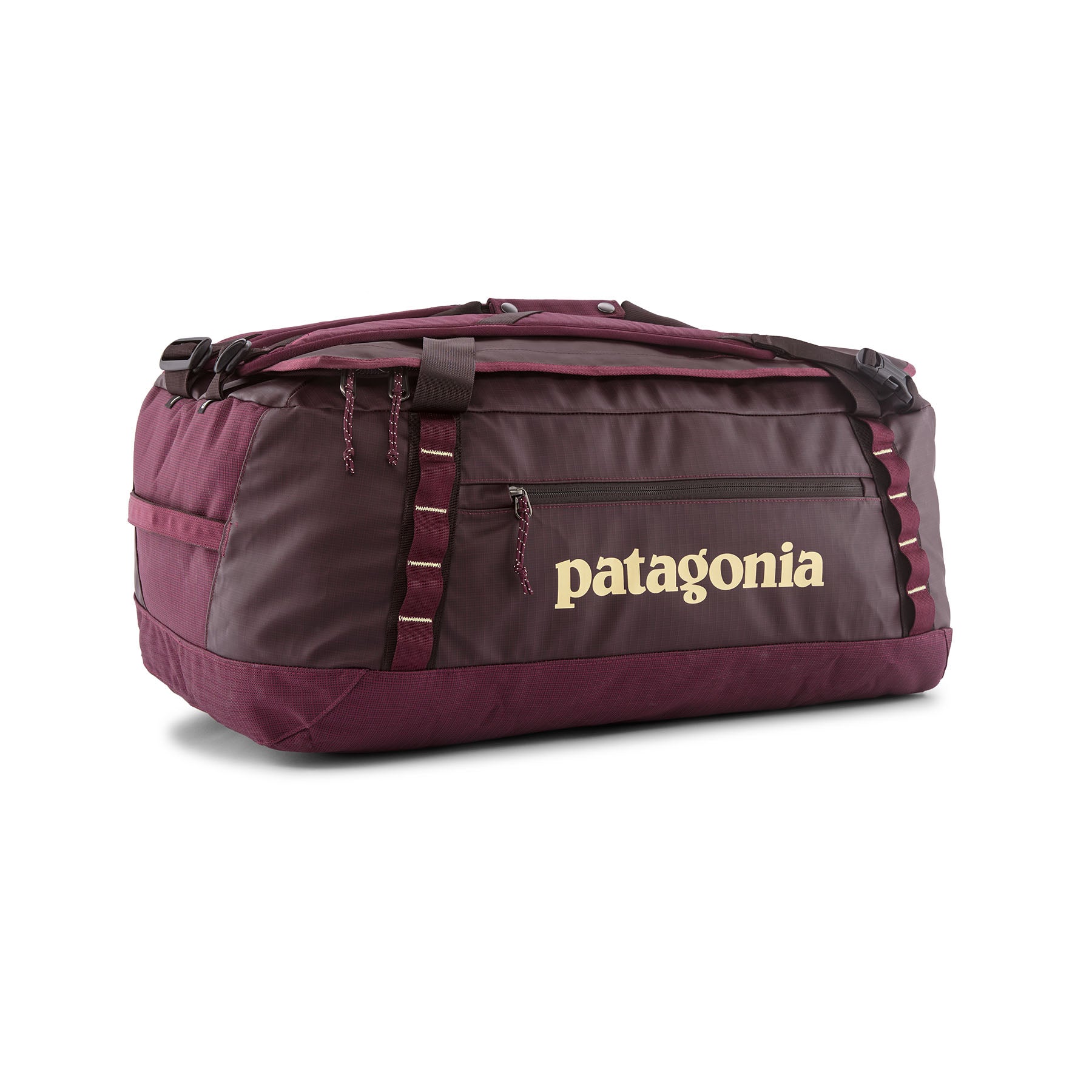 Patagonia Black Hole Duffel 55L in Berry Fig — front view # color_Berry Fig