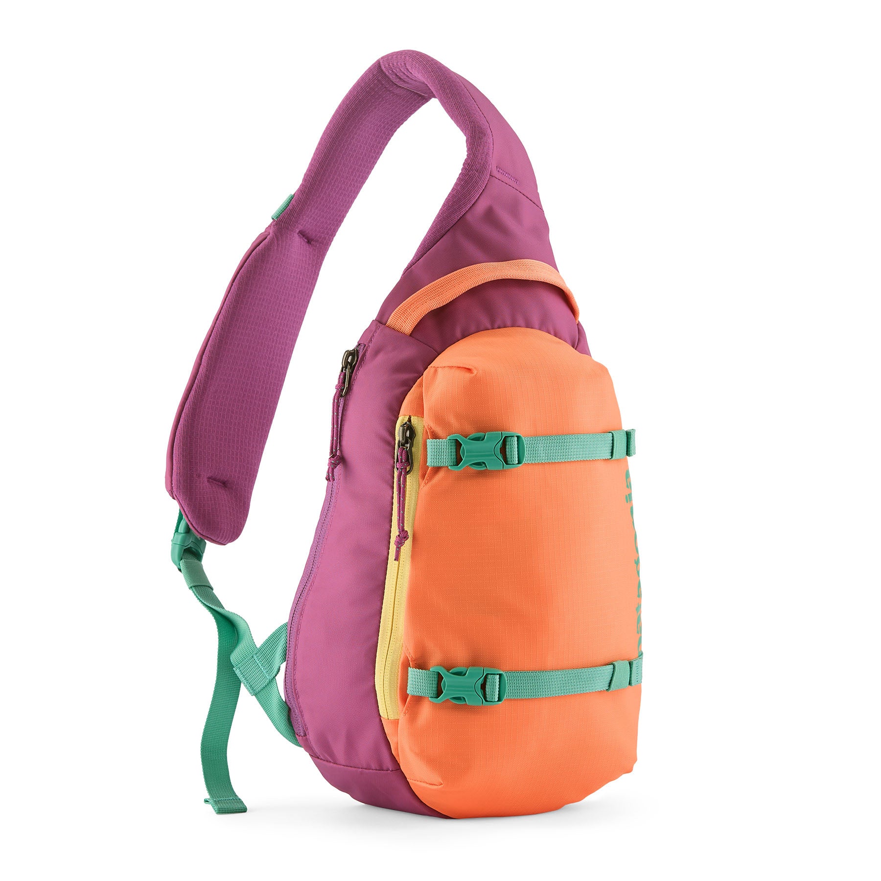 Patagonia Atom Sling Bag 8L in Faded Magenta — front view # color_Faded Magenta