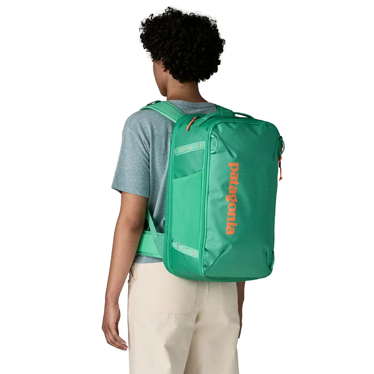 Patagonia Black Hole Mini MLC Pack 30L in Aqua Stone — lifestyle