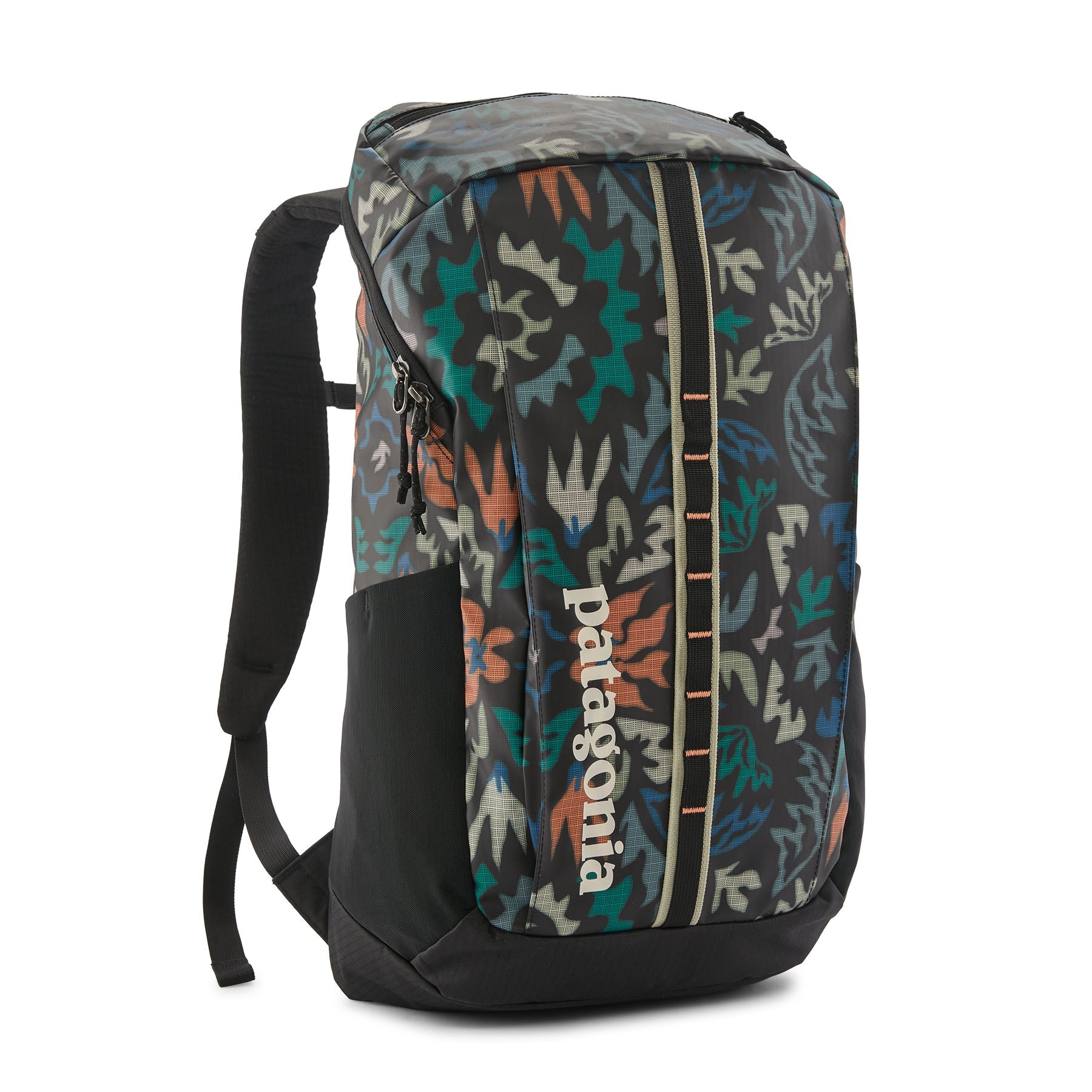 Patagonia Black Hole Pack 25L in Kaleido: Black — front view # color_Kaleido: Black