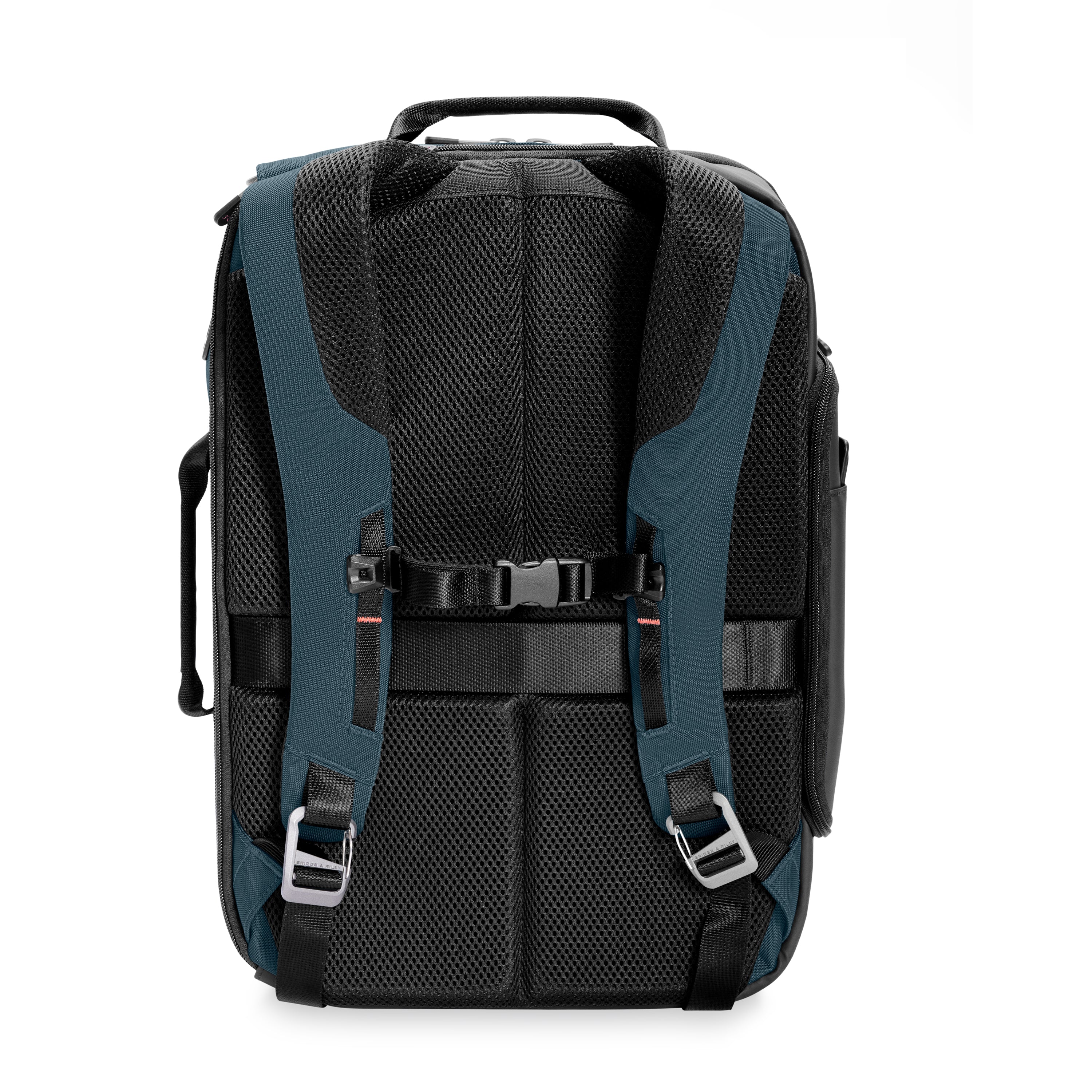 Briggs & Riley ZDX Medium Convertible Backpack Duffle in Ocean — back view # color_Ocean