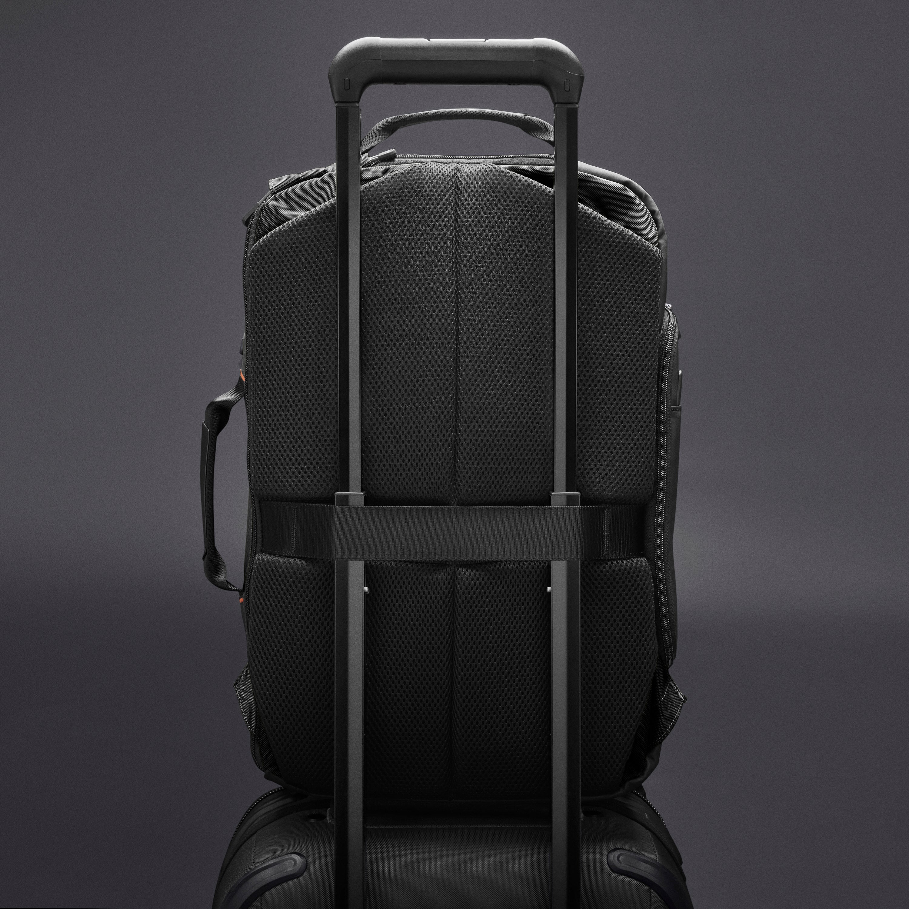 Briggs & Riley ZDX Medium Convertible Backpack Duffle in Black — back view 2 # color_Black