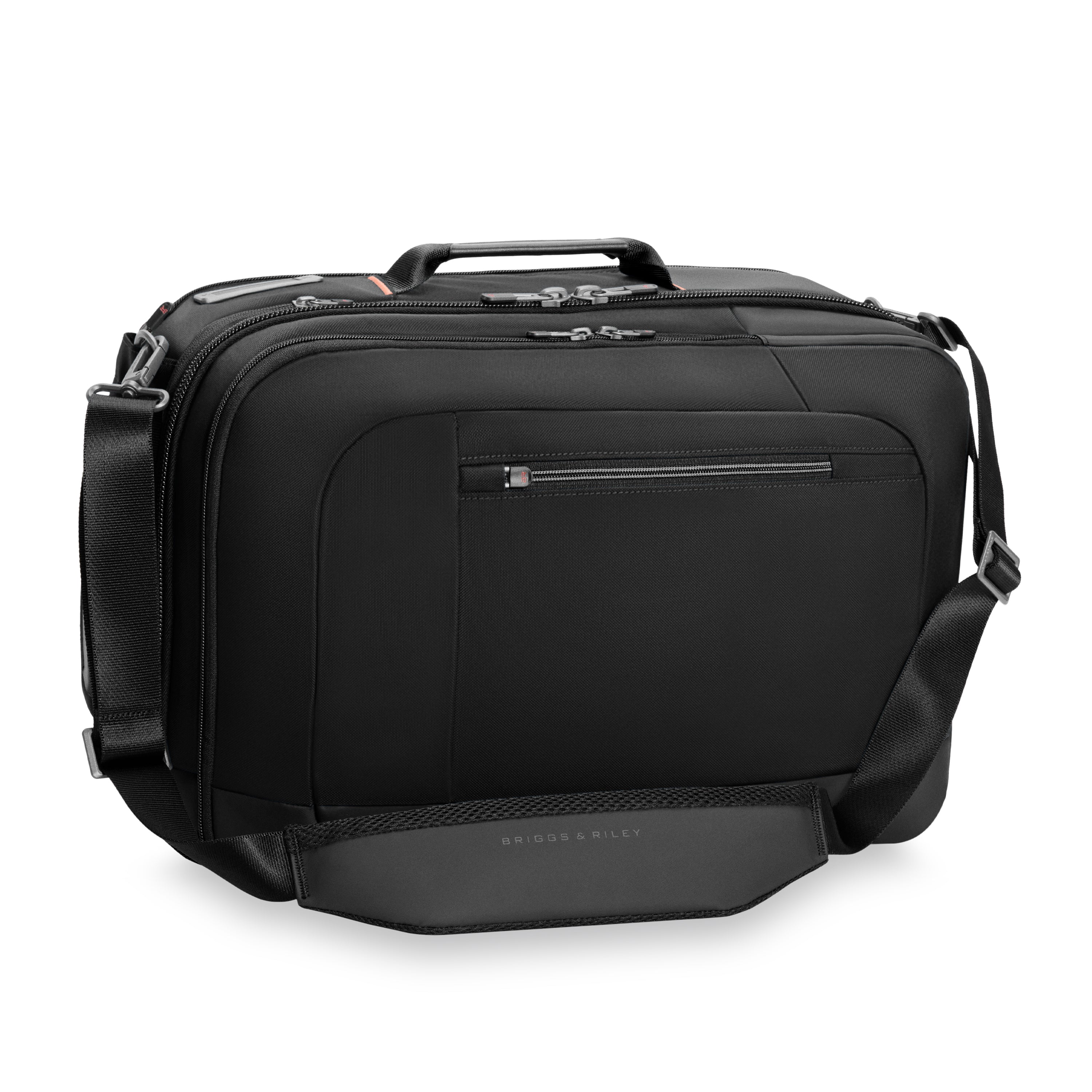 Briggs & Riley ZDX Medium Convertible Backpack Duffle in Black — angle view 2 # color_Black