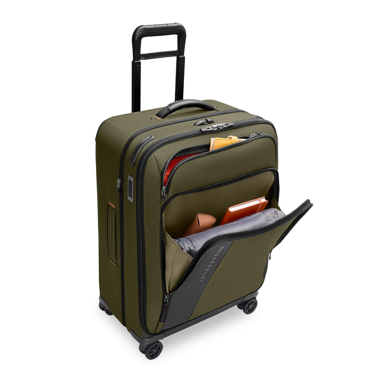 Briggs & Riley ZDX Medium Expandable Spinner in Hunter — interior view 2