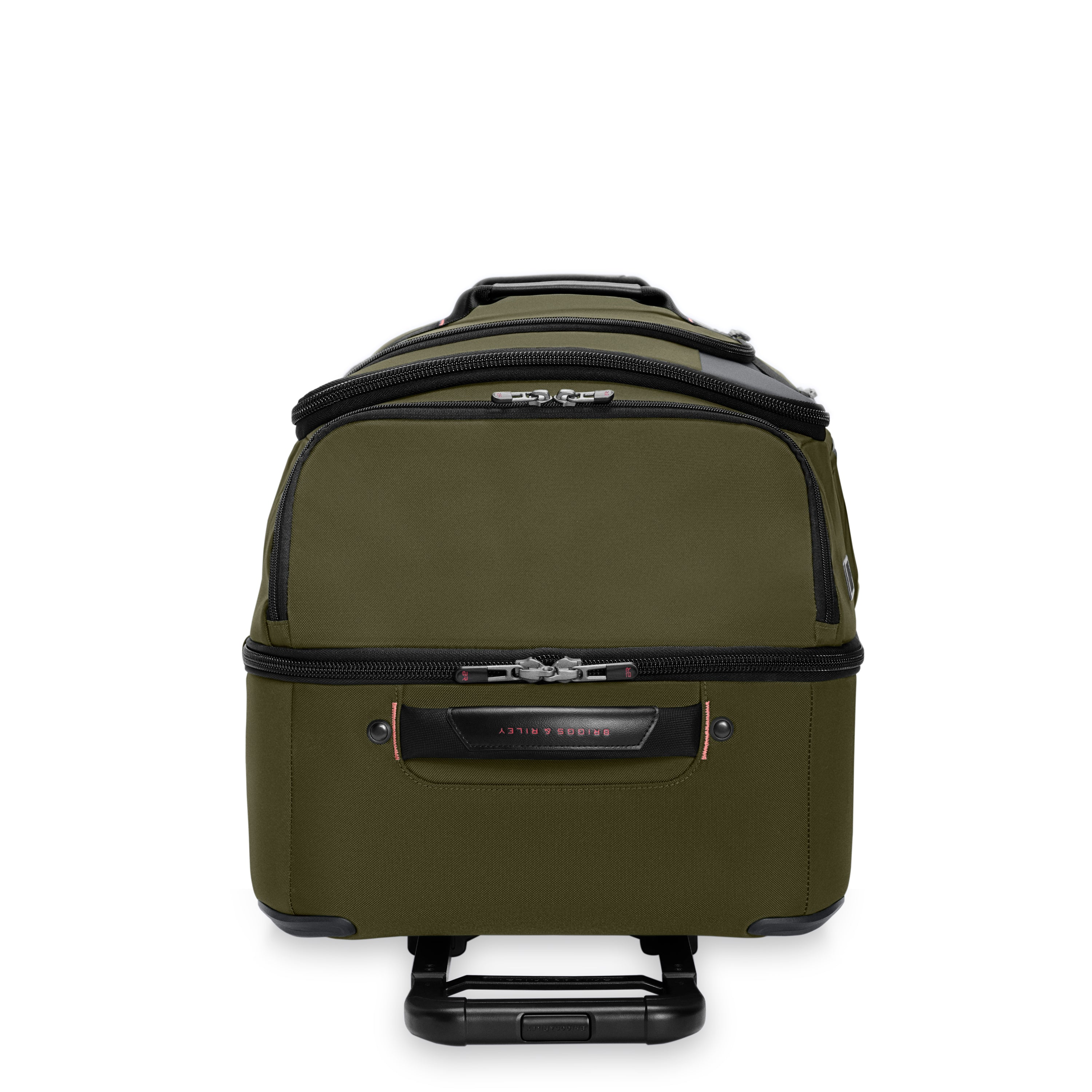 Briggs & Riley ZDX Medium 2-Wheel Duffle in Hunter — angle view 4 # color_Hunter