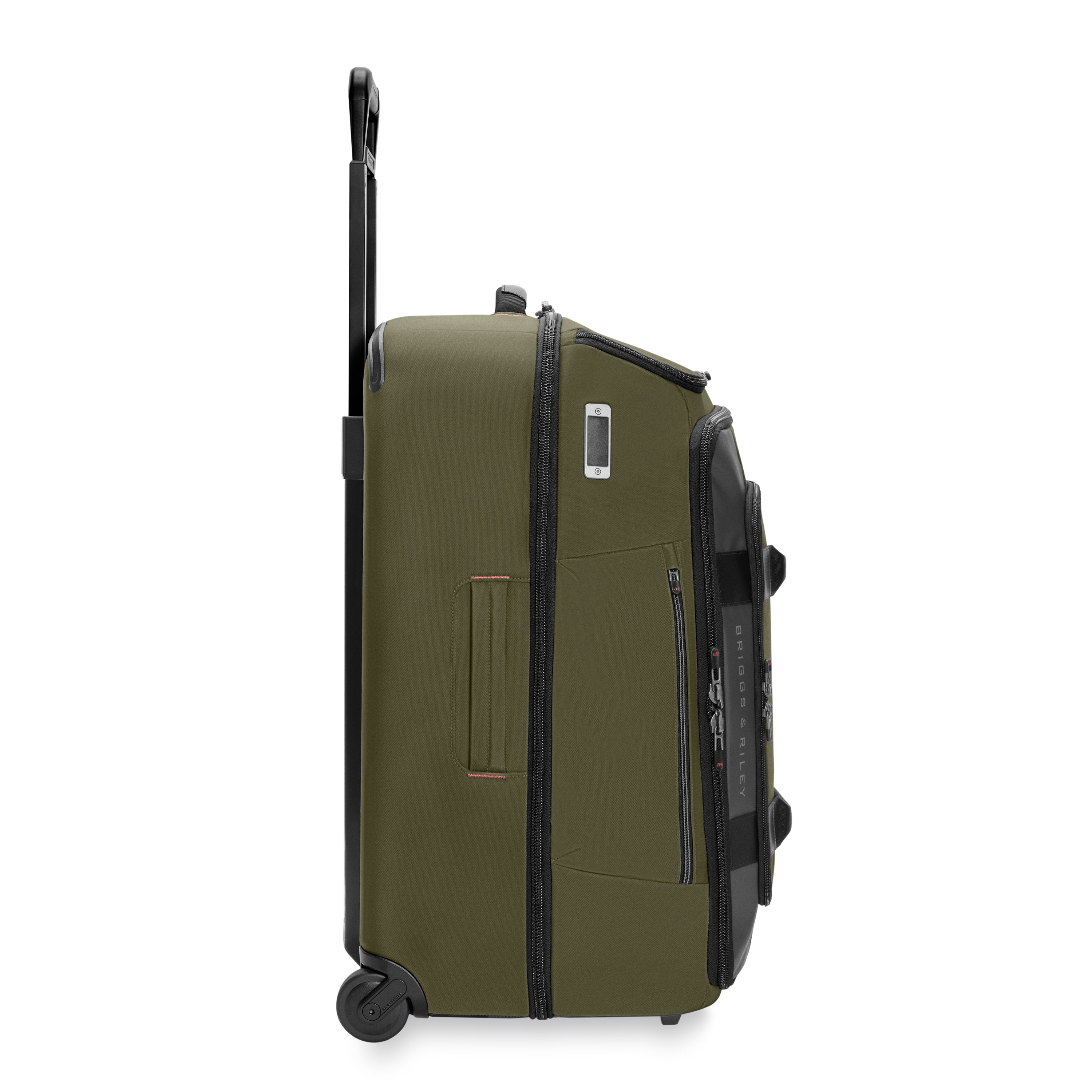Briggs & Riley ZDX Medium 2-Wheel Duffle in Hunter — side view 2 # color_Hunter