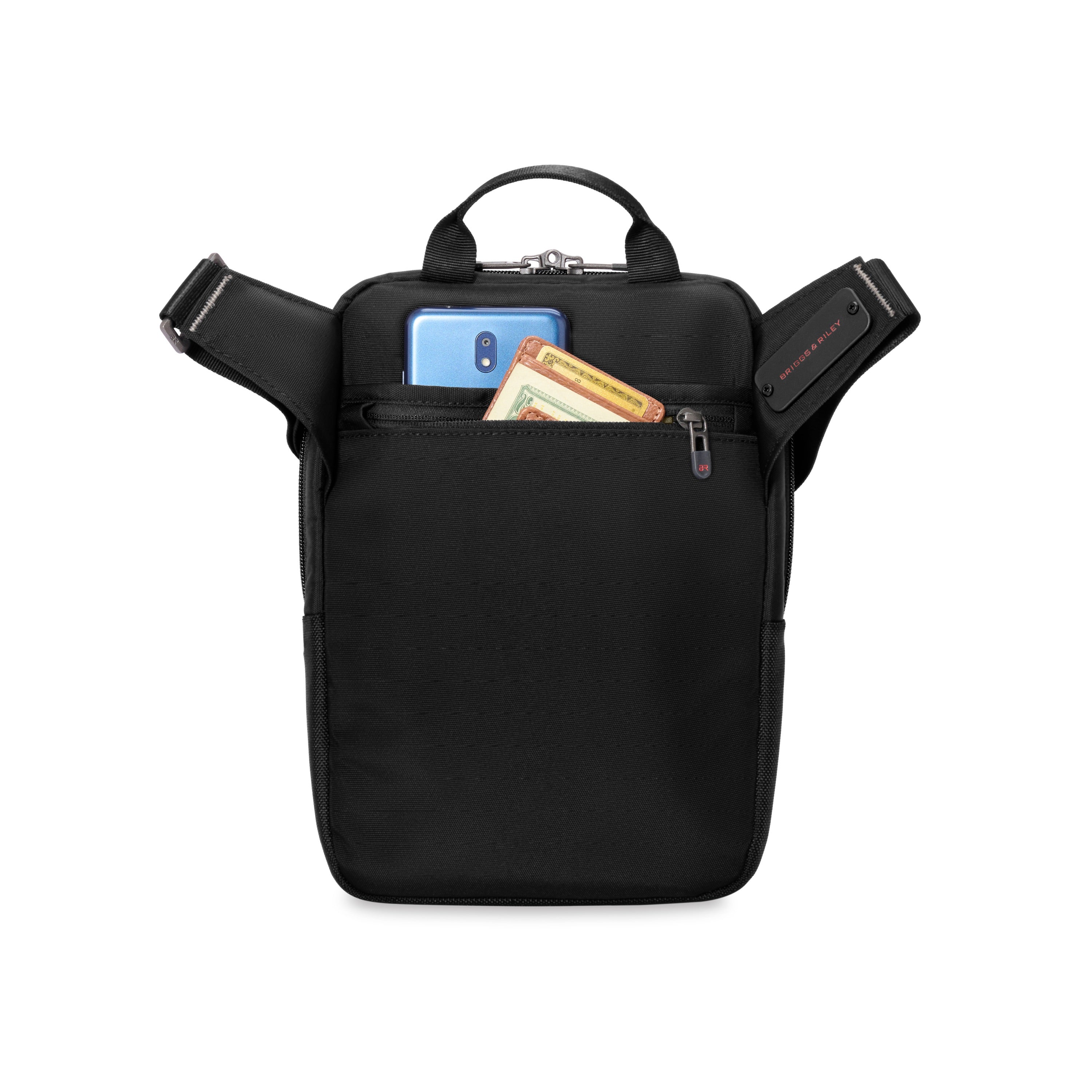 Briggs & Riley HTA Crossbody Bag in Black — detail view 7