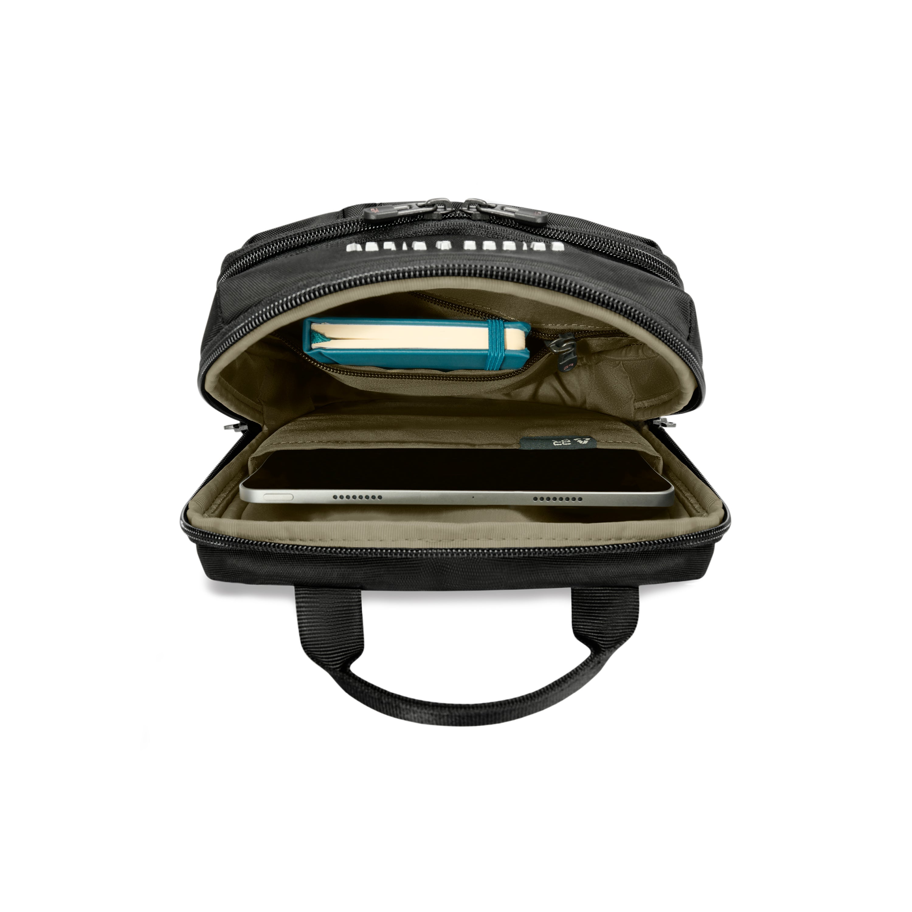 Briggs & Riley HTA Crossbody Bag in Black — interior view