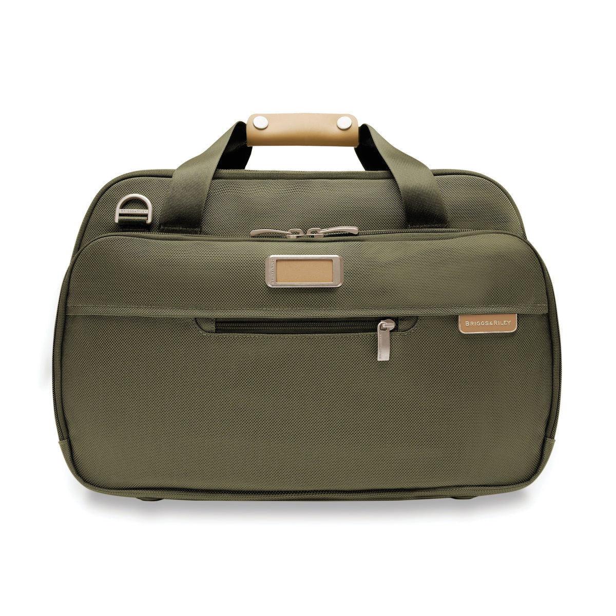 Briggs & Riley Baseline Expandable Cabin Bag in Olive — front view
