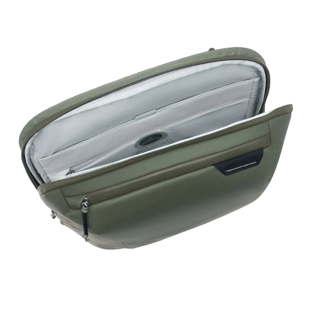 Peak Design Travel Backpack 2-in-1 40L in Sage — interior view