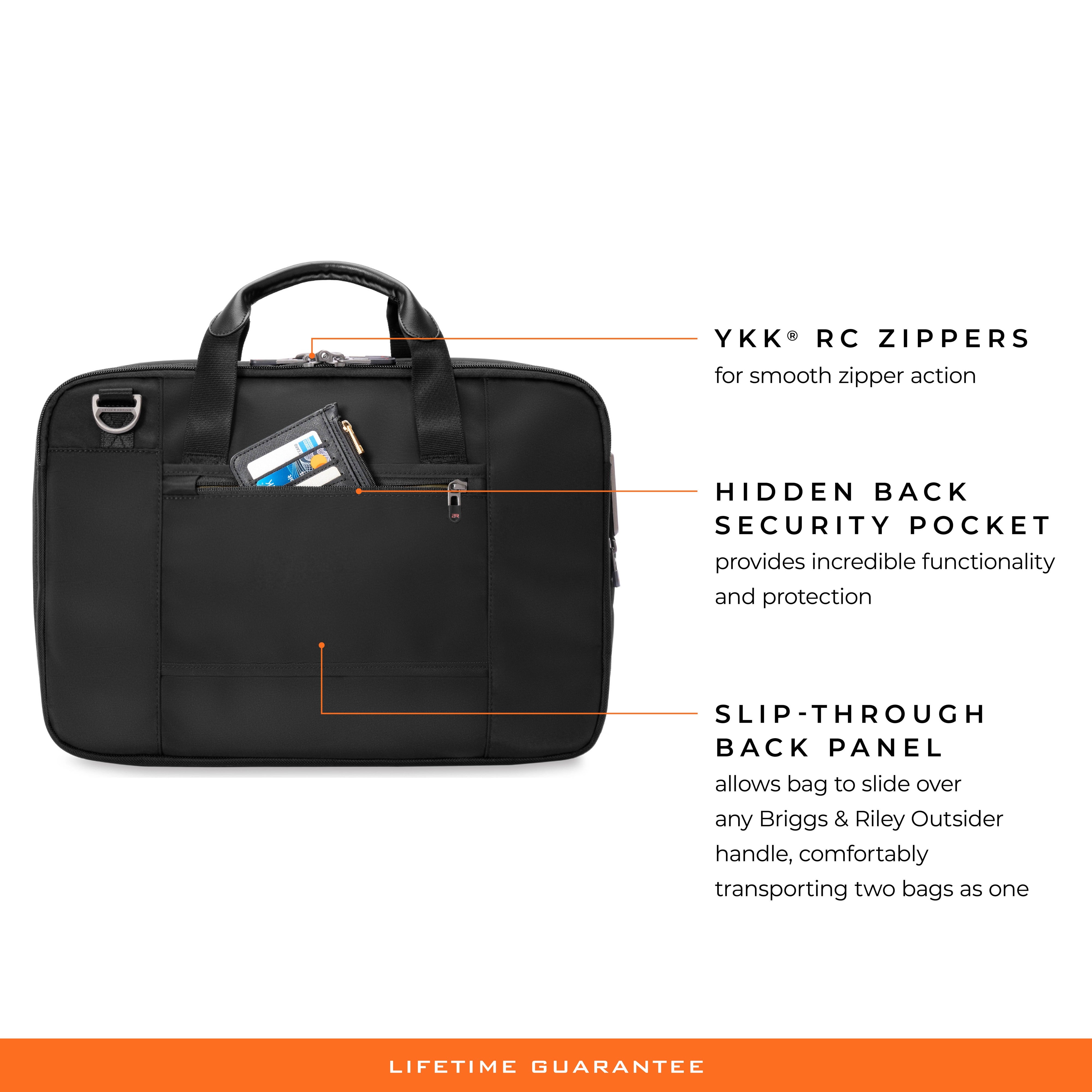 Briggs & Riley HTA Medium Expandable Briefcase - Black
