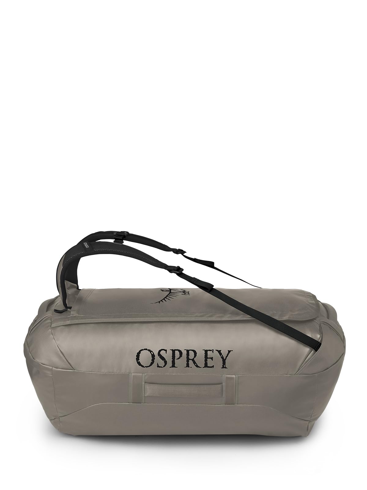 Osprey Transporter 120L Expedition Duffel Bag in Tan Concrete — front view