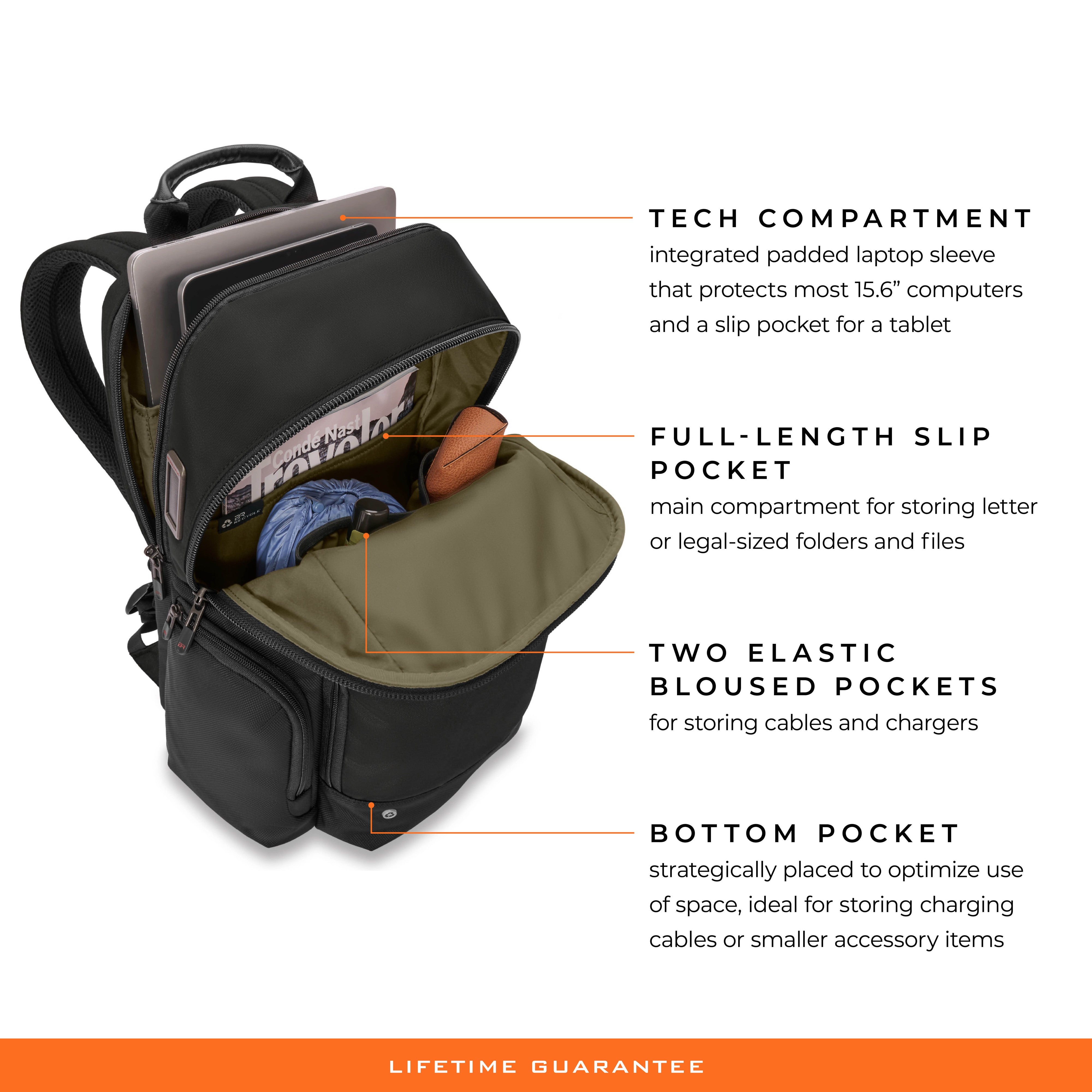 Briggs & Riley HTA Medium Cargo Backpack - Black