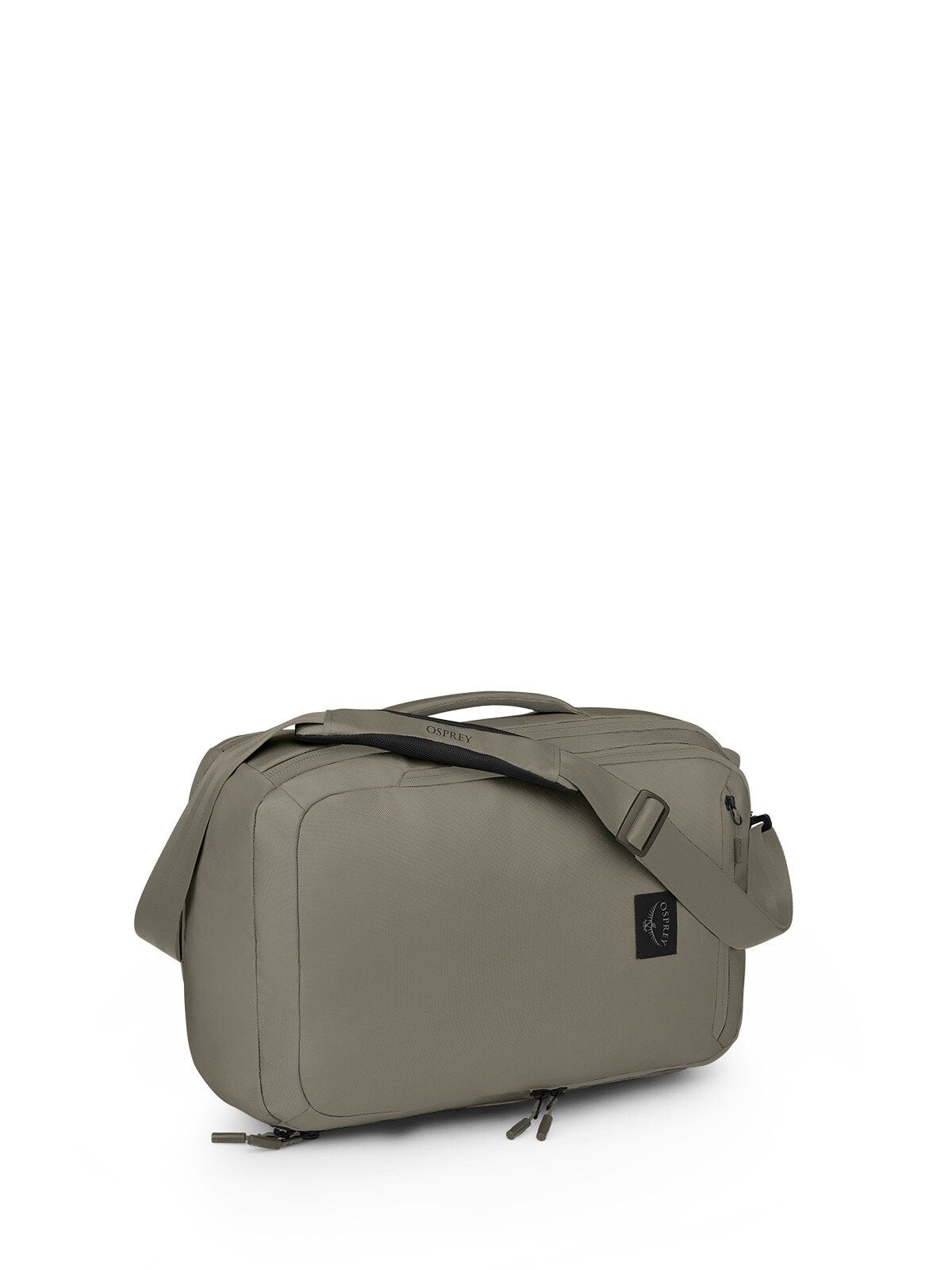 Osprey Aoede Briefpack 22L in Tan Concrete — side view