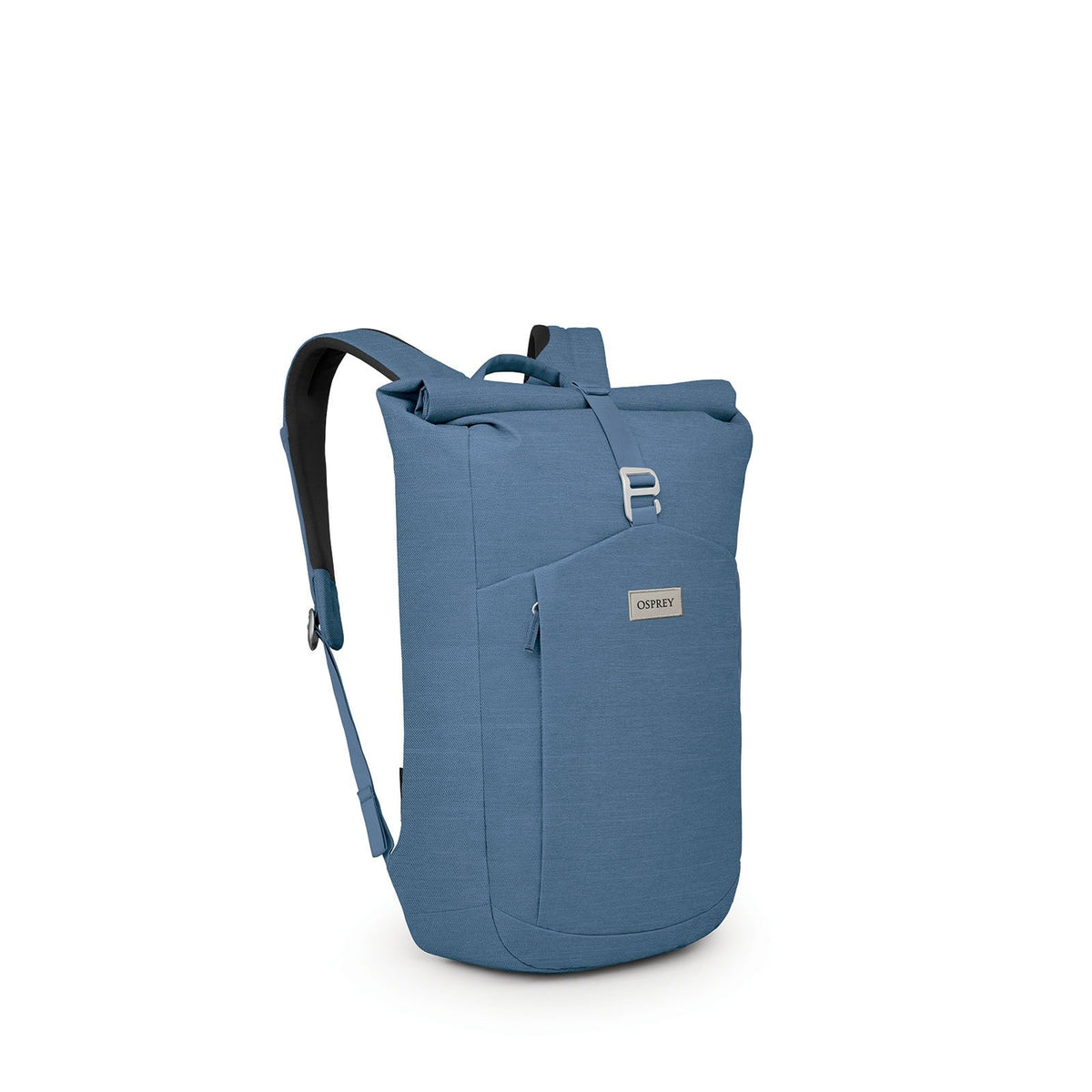 Osprey Arcane Roll Top Backpack 24L in Nirvana Blue Heather — front view # color_Nirvana Blue Heather