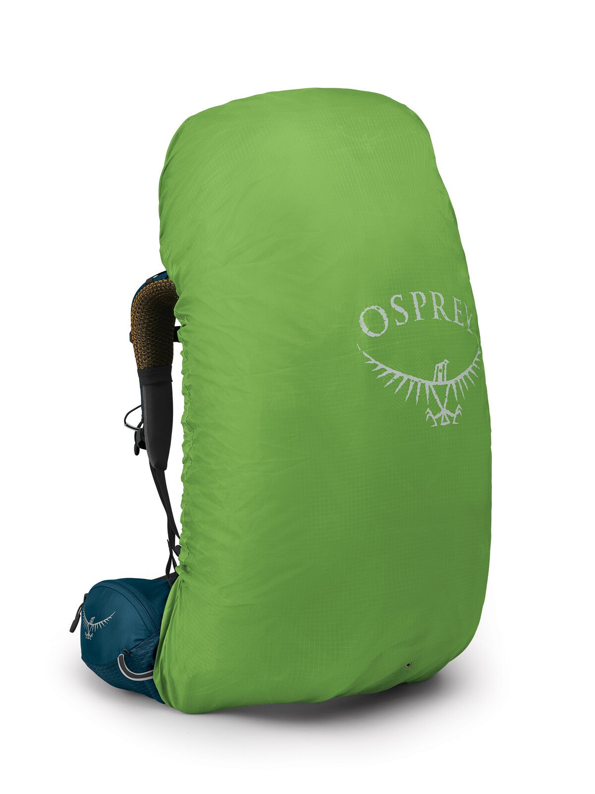 Osprey Atmos AG 65 Backpacking Pack 65L in Venturi Blue — angle view 2