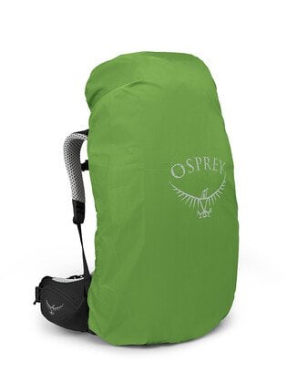 Osprey Atmos AG LT 65 Backpacking Pack 65L in Black — angle view 2